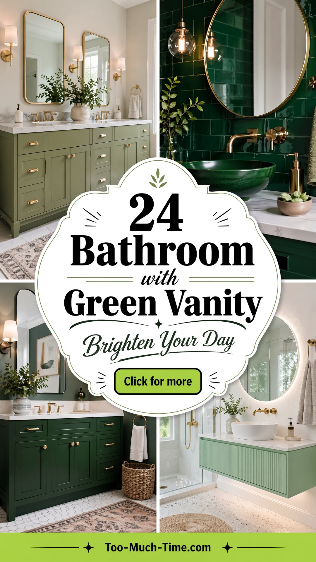 24 Bathroom with Green Vanity to Brighten Your Day - 24 Bathroom with Green Vanity to Brighten Your Day