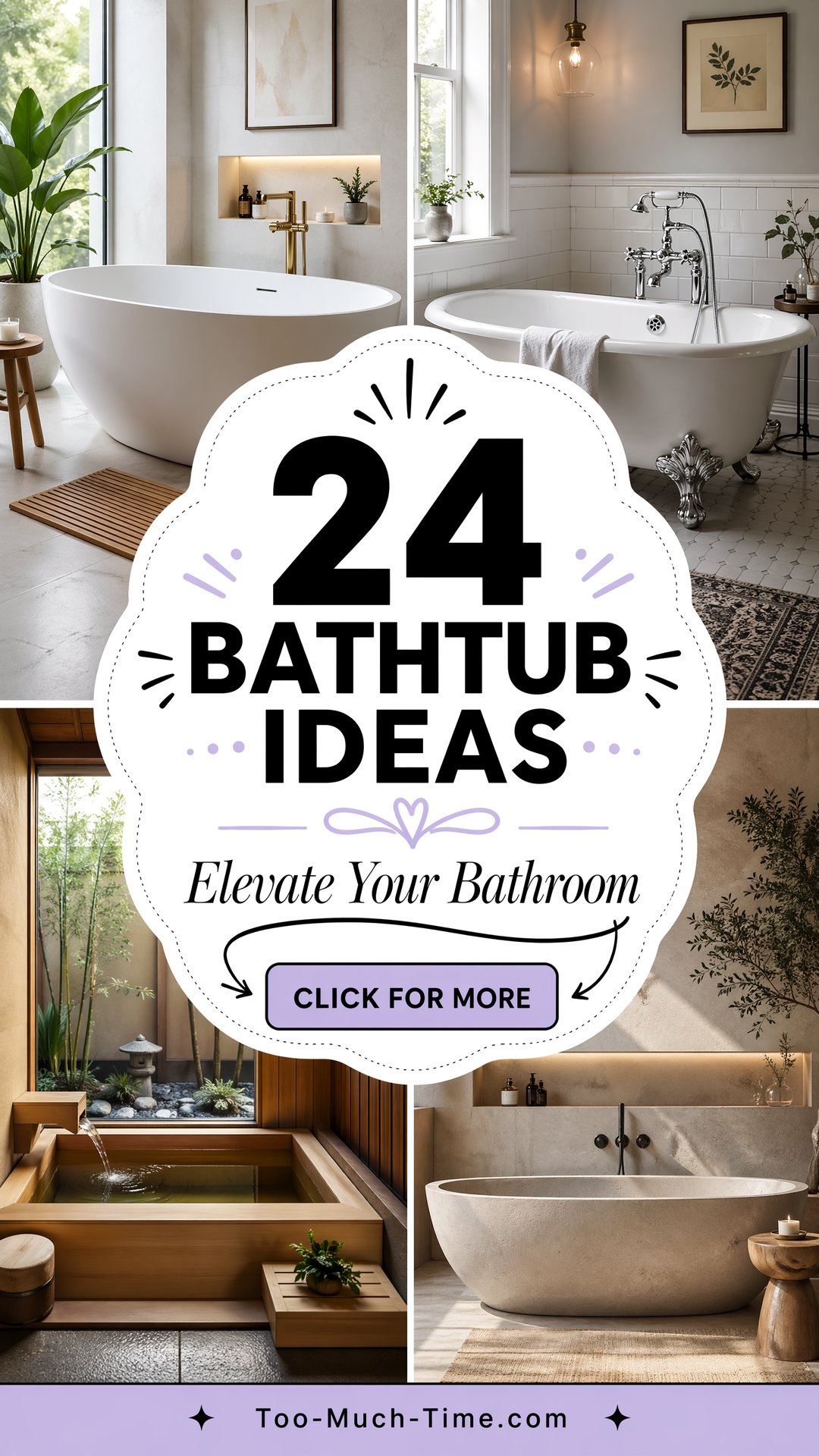 24 Bathtub Ideas to Elevate Your Cozy Bathroom Makeover - 24 Bathtub Ideas to Elevate Your Cozy Bathroom Makeover