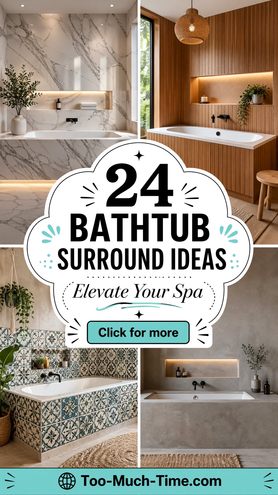 24 Bathtub Surround Ideas to Elevate Your Spa Bathroom - 24 Bathtub Surround Ideas to Elevate Your Spa Bathroom