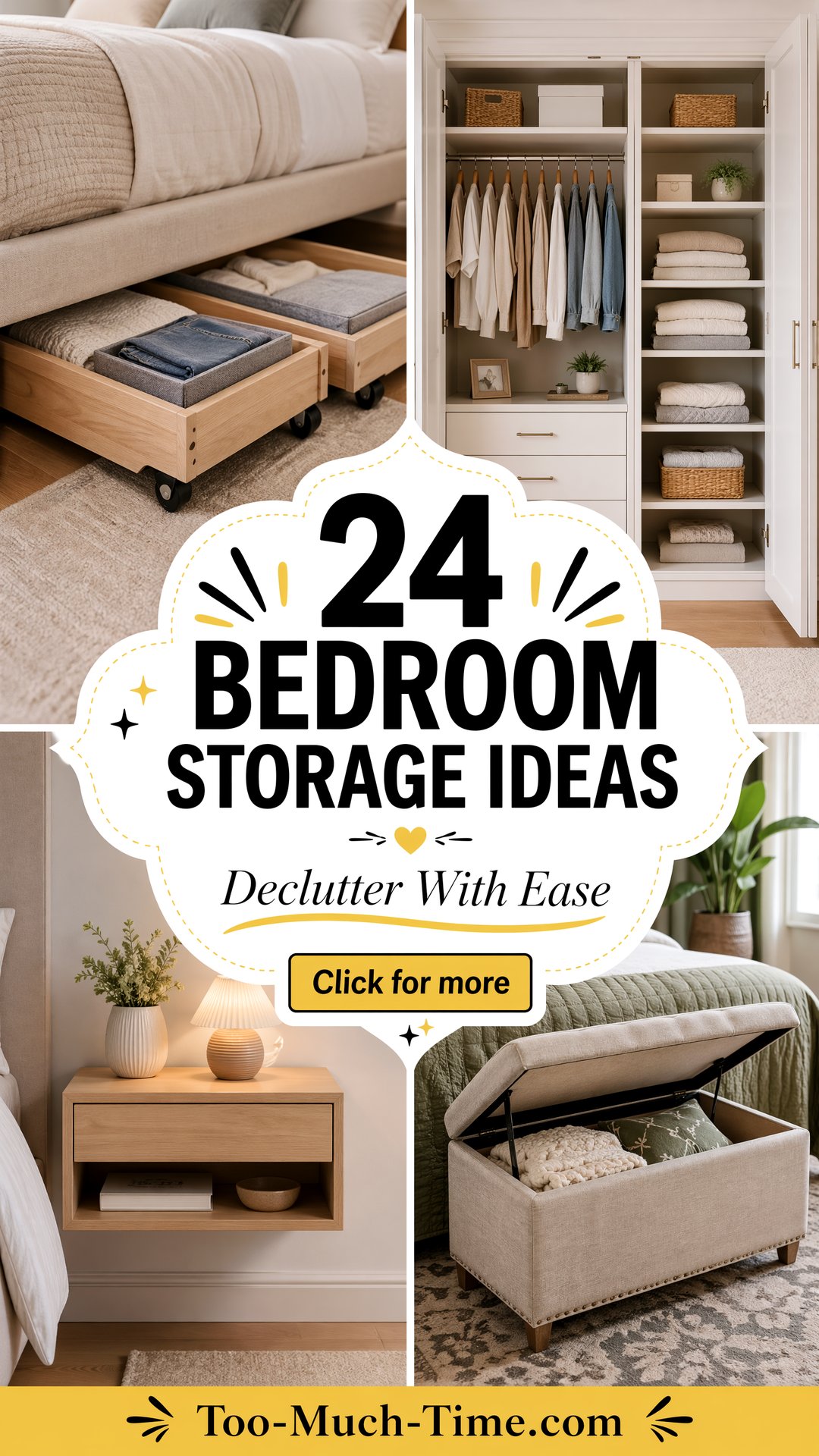 24 Bedroom Storage Ideas to Declutter and Organize - 24 Bedroom Storage Ideas to Declutter and Organize