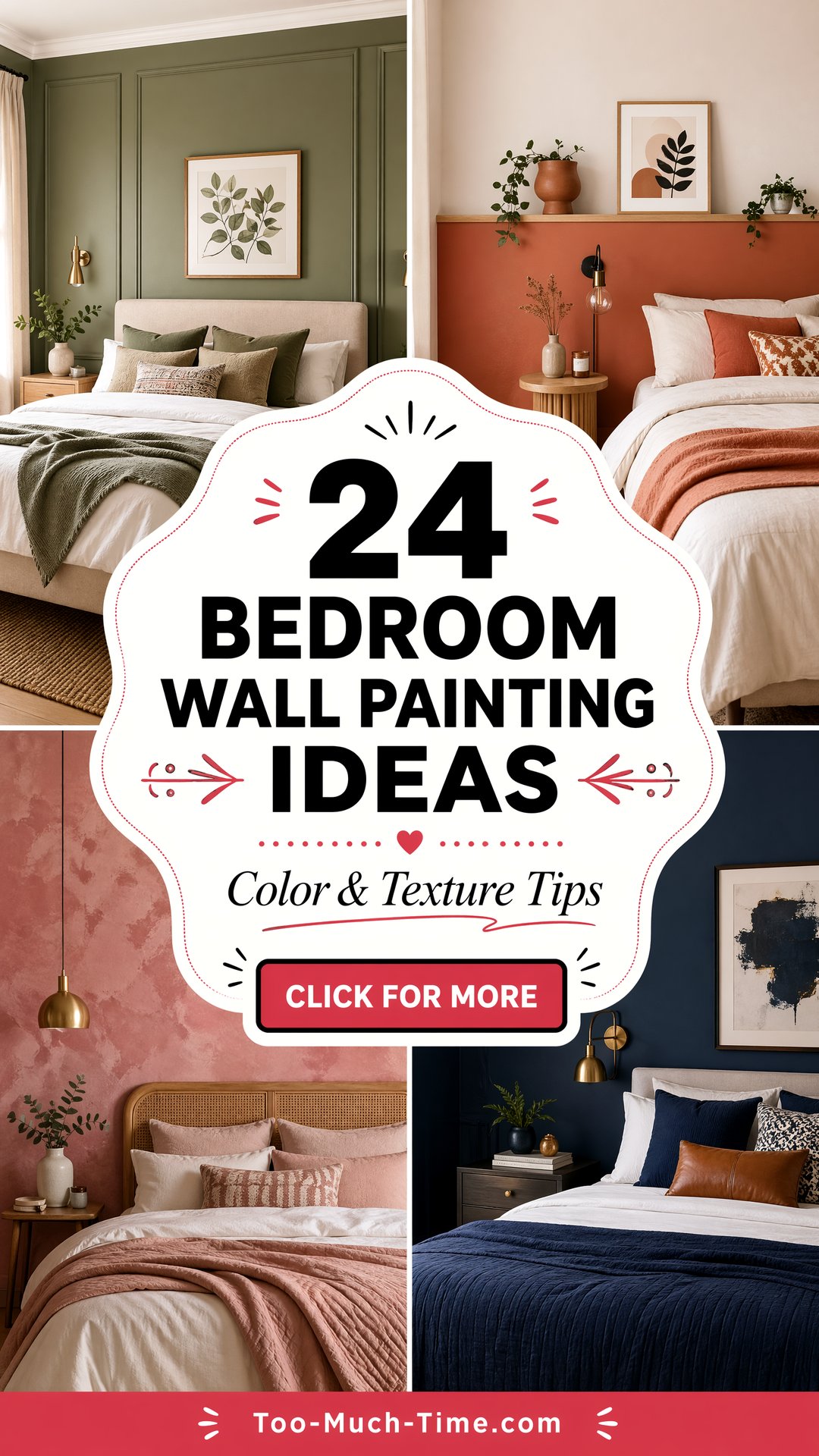 24 Bedroom Wall Painting Ideas Color and Texture Tips - 24 Bedroom Wall Painting Ideas: Color & Texture Tips