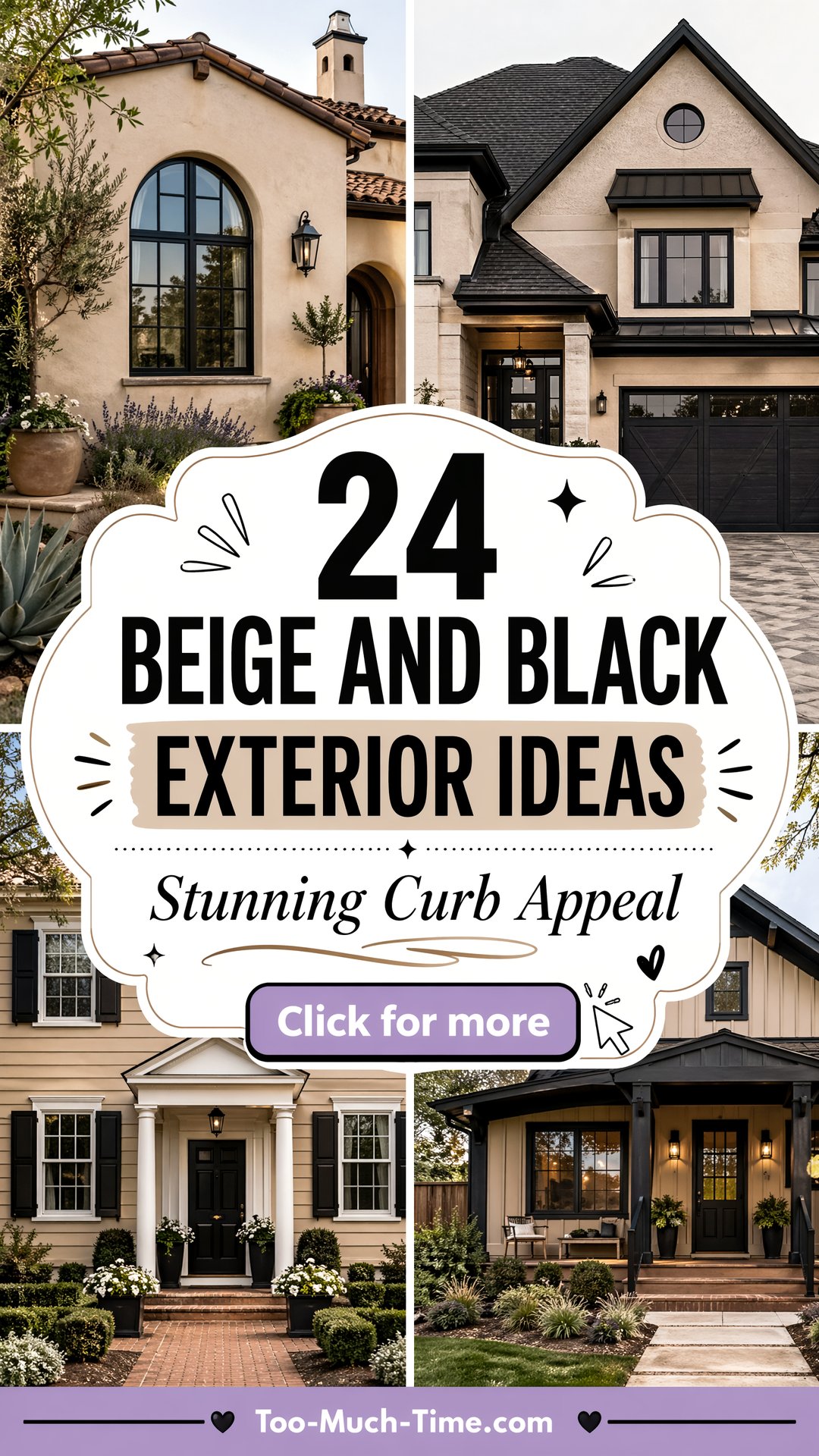 24 Beige and Black House Exterior Ideas for Curb Appeal - 24 Beige and Black House Exterior Ideas for Curb Appeal