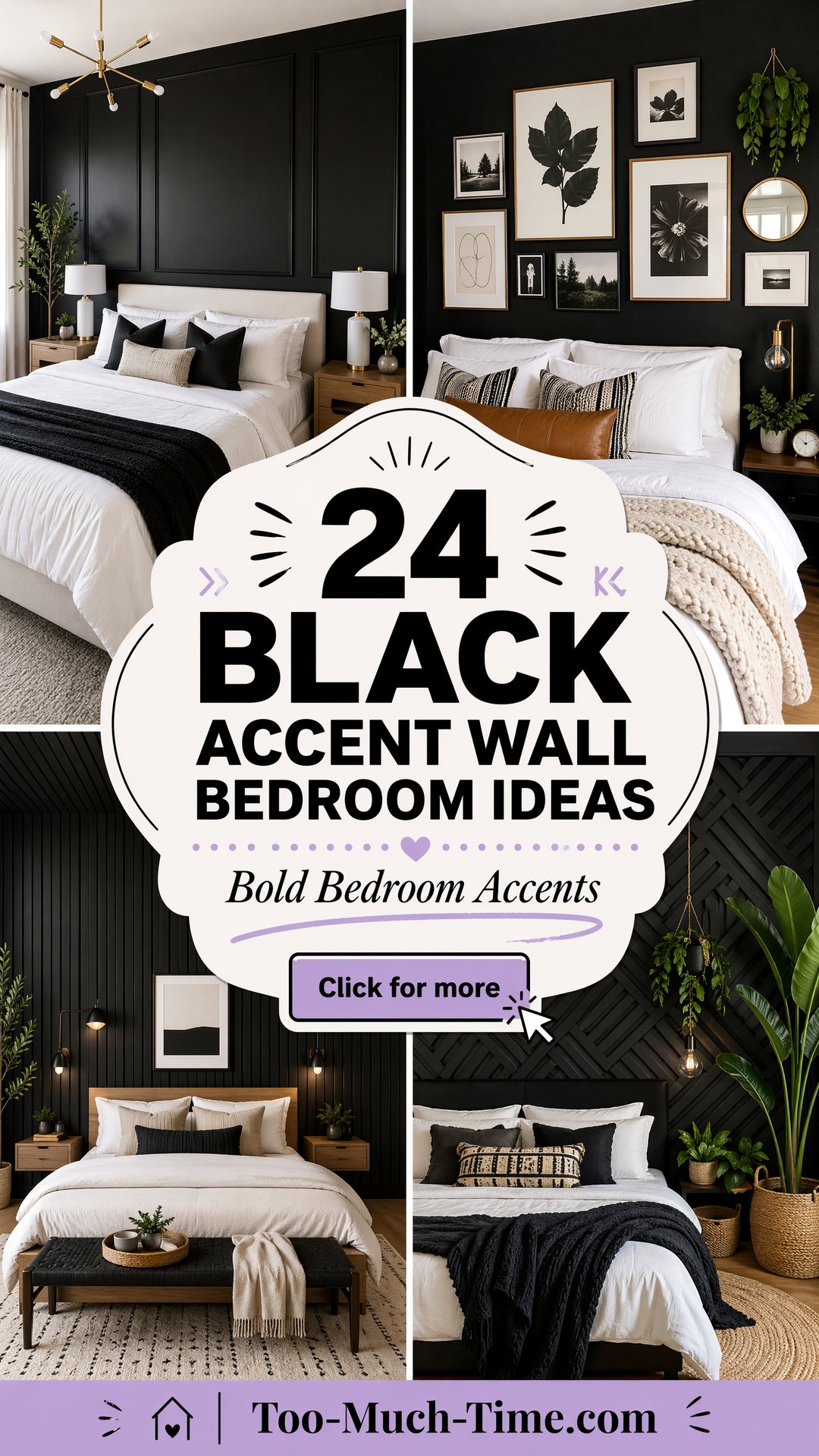 24 Black Accent Wall Bedroom Ideas Bold Accents - 24 Black Accent Wall Bedroom Ideas: Bold Accents