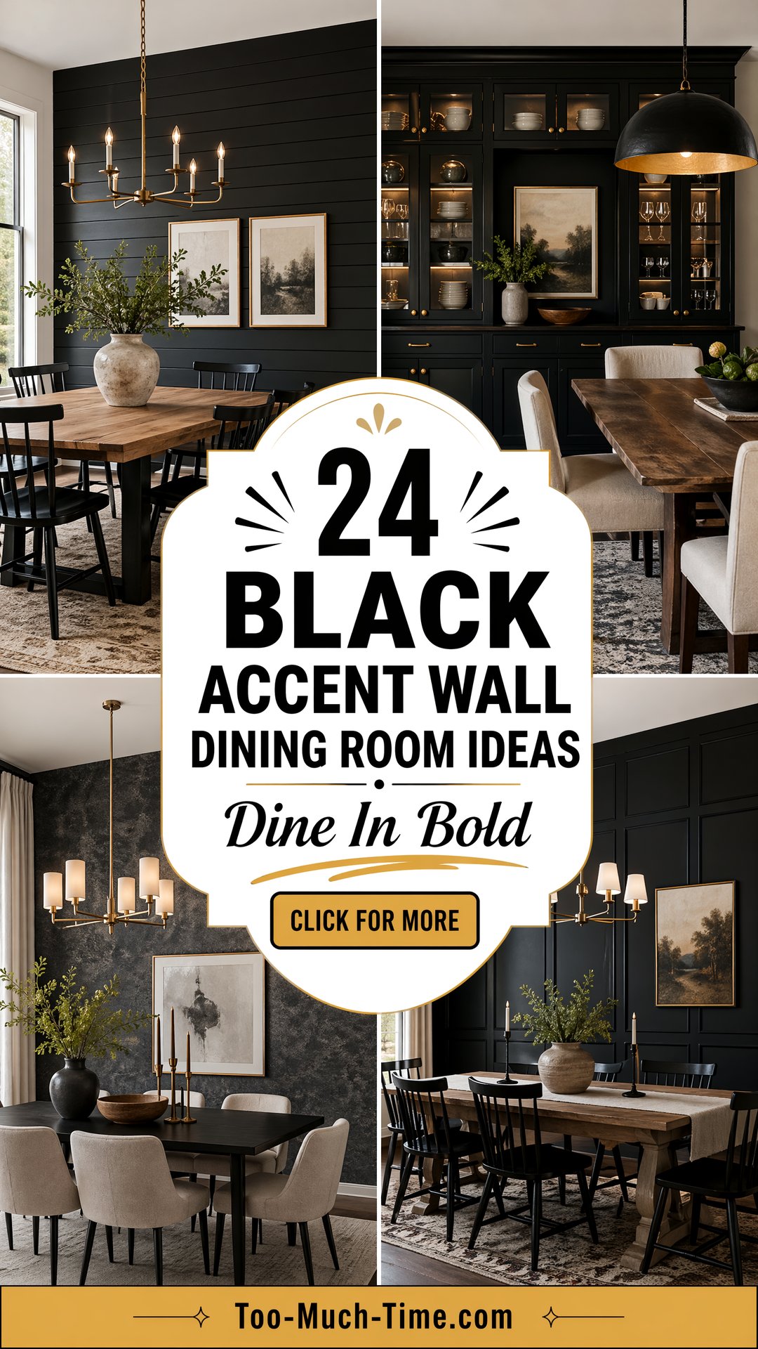 24 Black Accent Wall Dining Room Ideas Bold Accents - 24 Black Accent Wall Dining Room Ideas: Bold Accents