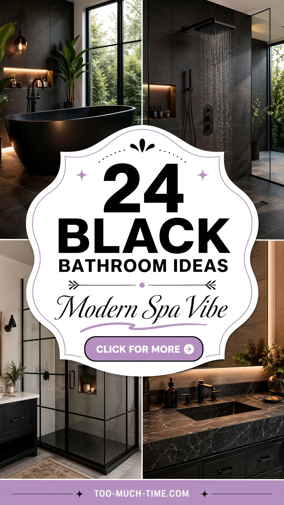 24 Black Bathroom Ideas for a Modern Spa Vibe At Home - 24 Black Bathroom Ideas for a Modern Spa Vibe At Home