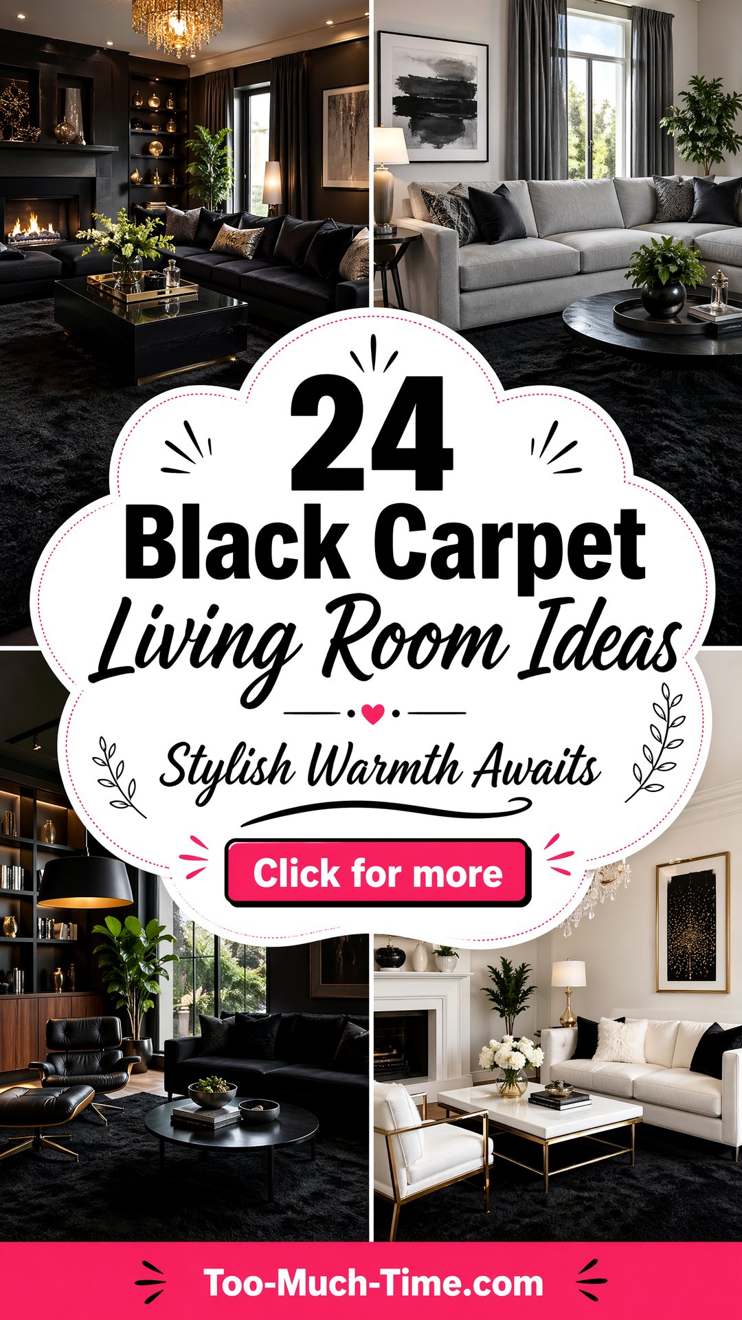 24 Black Carpet Living Room Ideas for Stylish Warmth - 24 Black Carpet Living Room Ideas for Stylish Warmth