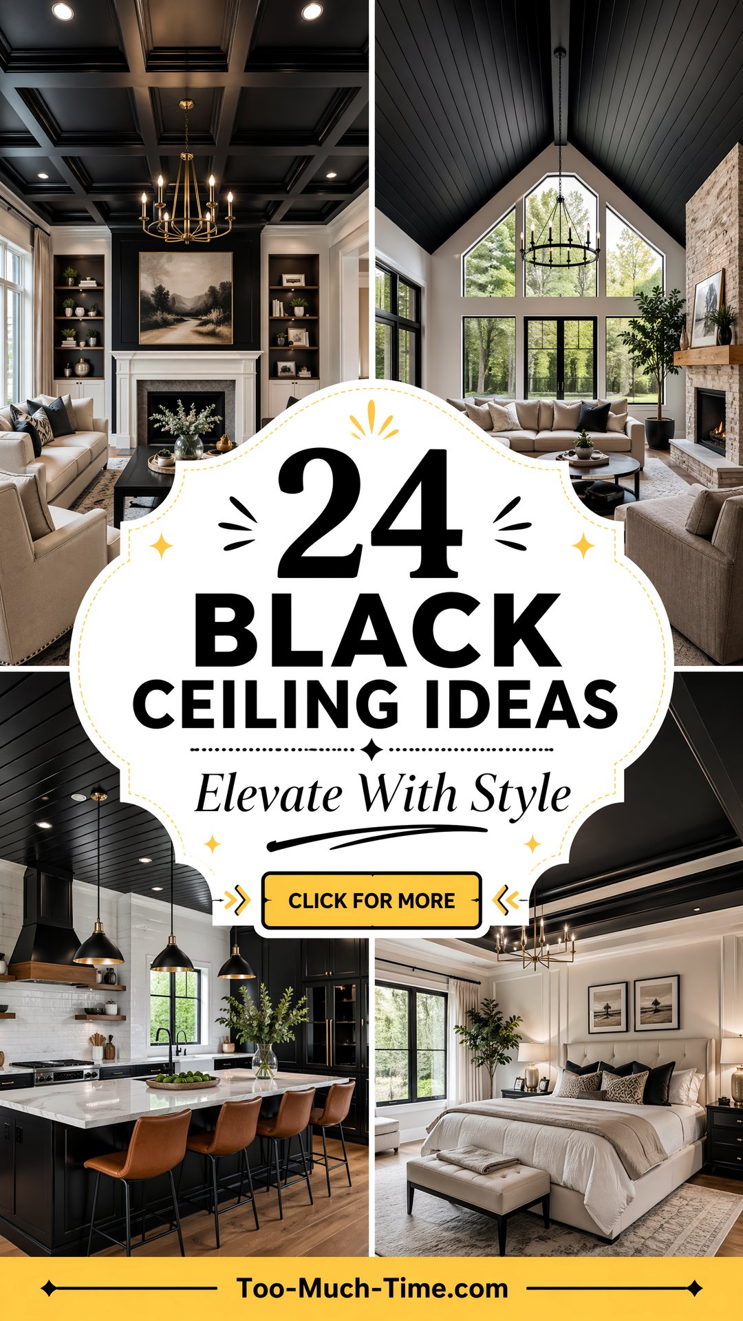 24 Black Ceiling Ideas Elevate Your Space with Style - 24 Black Ceiling Ideas Elevate Your Space with Style