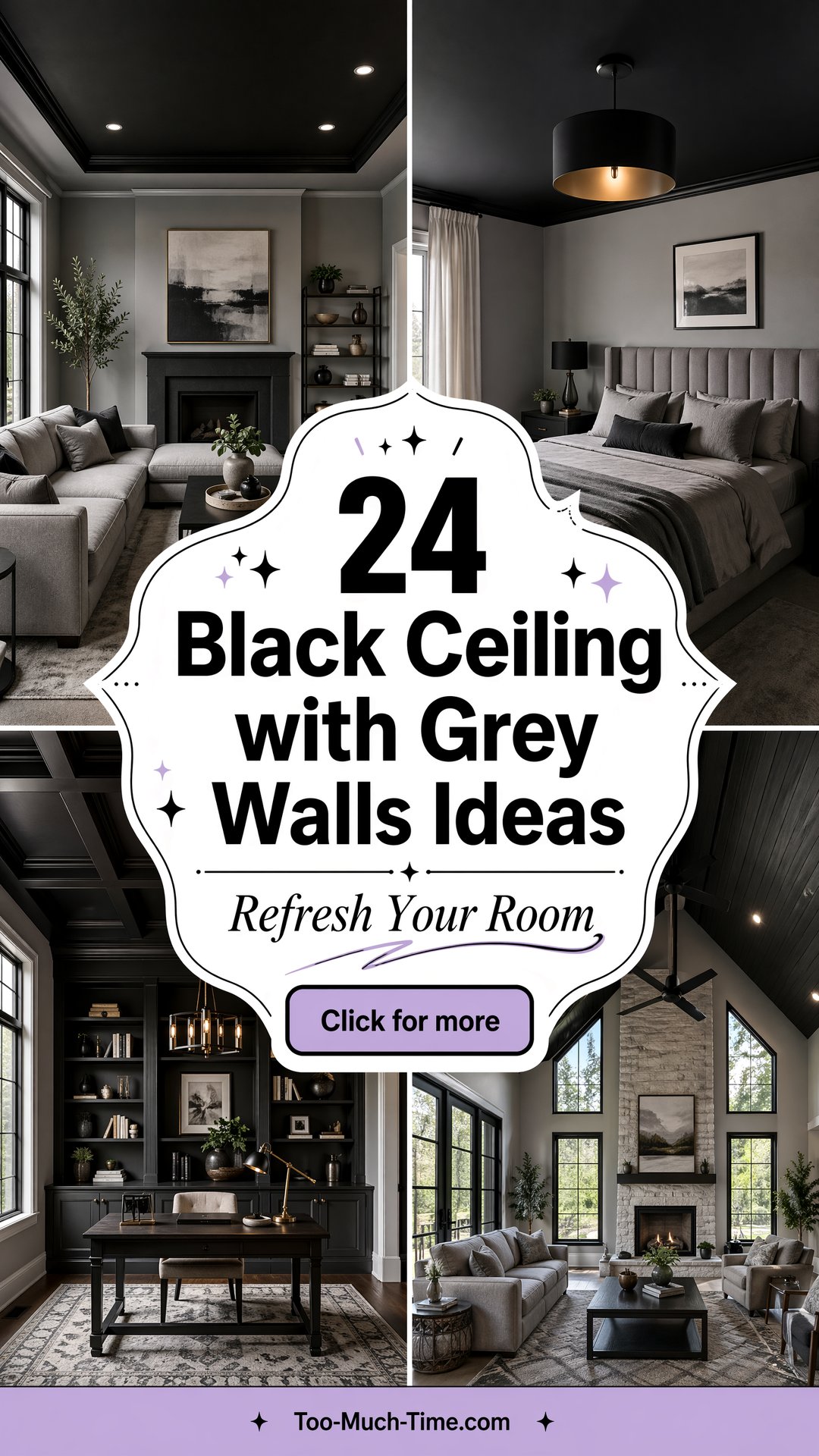 24 Black Ceiling with Grey Walls Ideas Refreshes Rooms - 24 Black Ceiling with Grey Walls Ideas Refreshes Rooms
