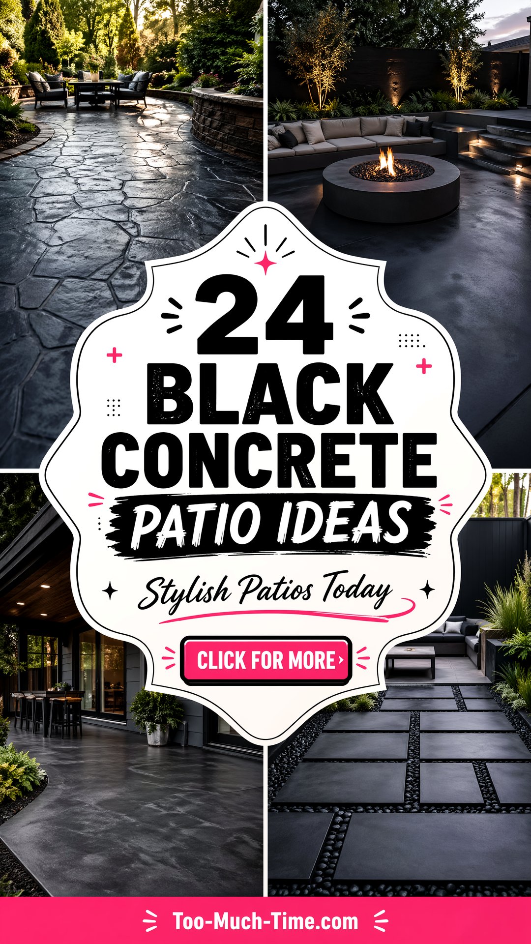 24 Black Concrete Patio Ideas for Stylish Patios Today - 24 Black Concrete Patio Ideas for Stylish Patios Today