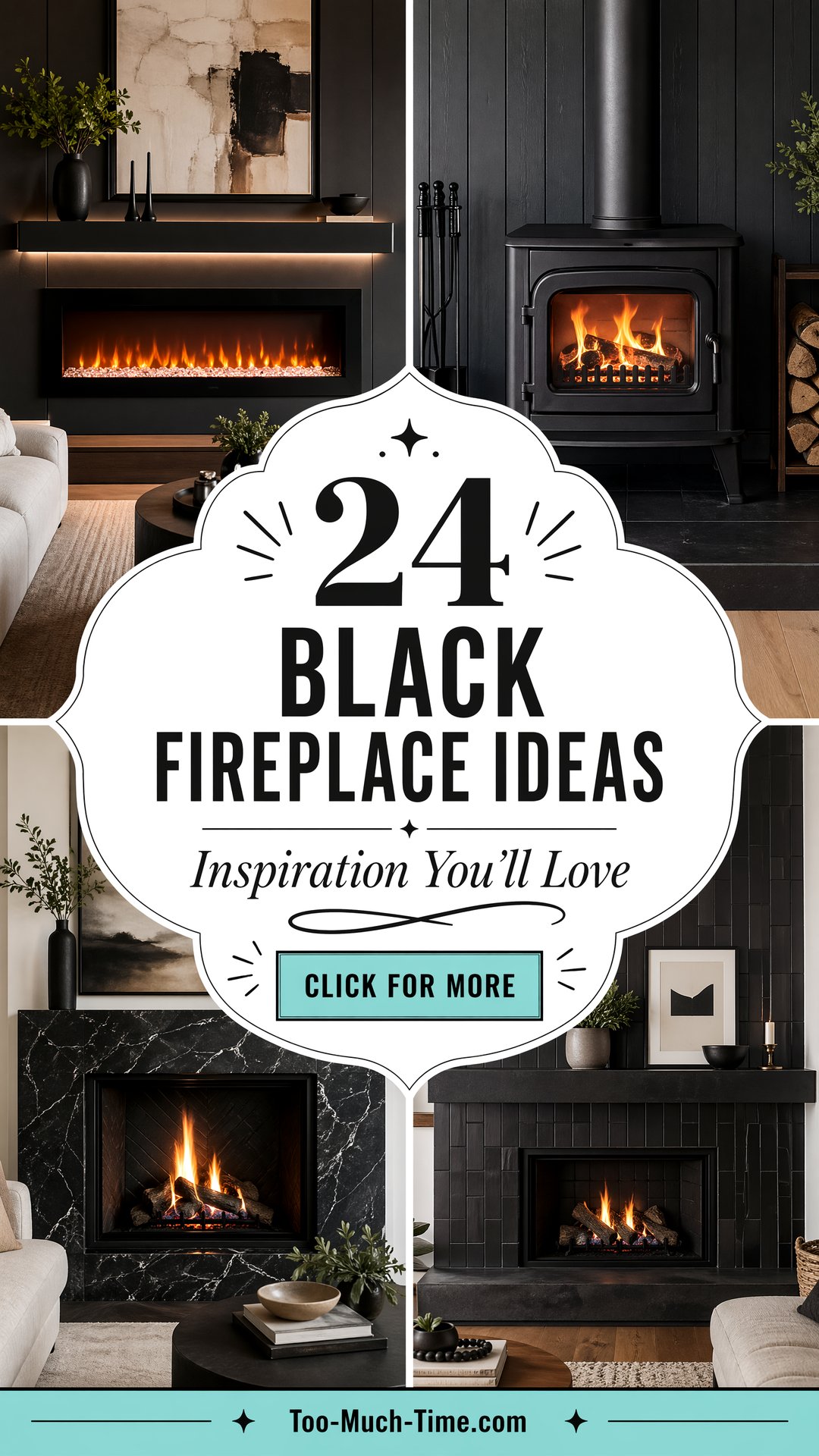 24 Black Fireplace Ideas and Inspiration Youll Love - 24 Black Fireplace Ideas and Inspiration You'll Love
