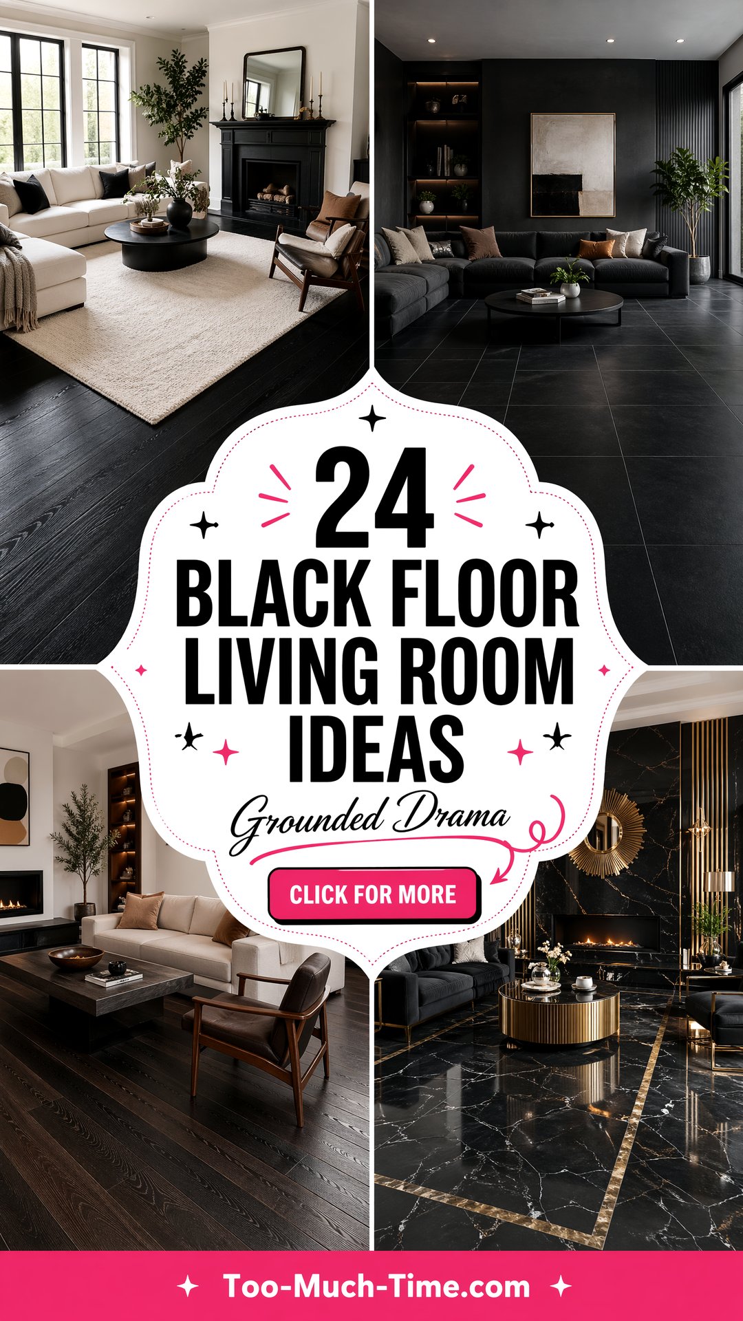 24 Black Floor Living Room Ideas for Grounded Drama - 24 Black Floor Living Room Ideas for Grounded Drama