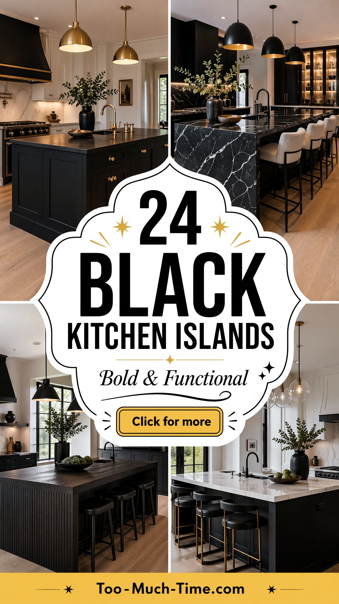 24 Black Kitchen Islands for Bold Functional Spaces - 24 Black Kitchen Islands for Bold, Functional Spaces