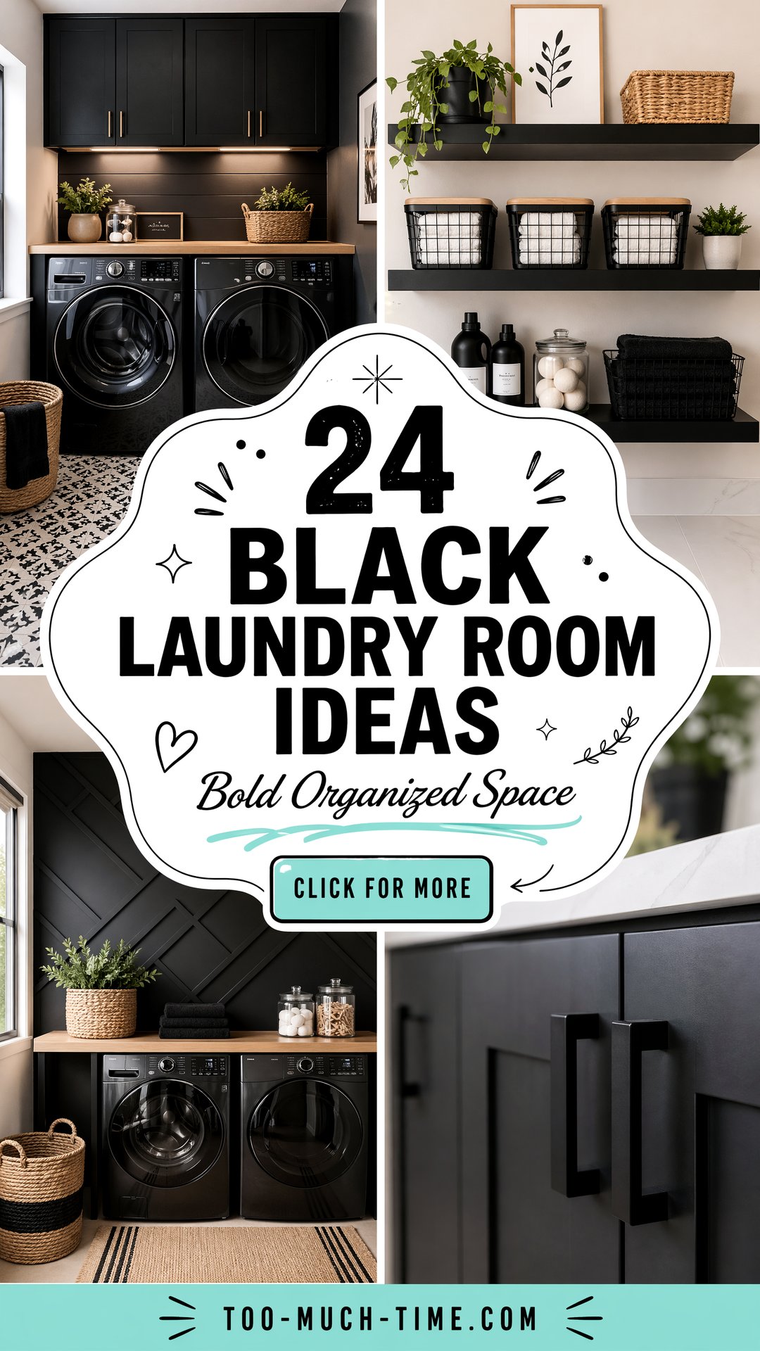 24 Black Laundry Room Ideas for a Bold Organized Space - 24 Black Laundry Room Ideas for a Bold, Organized Space