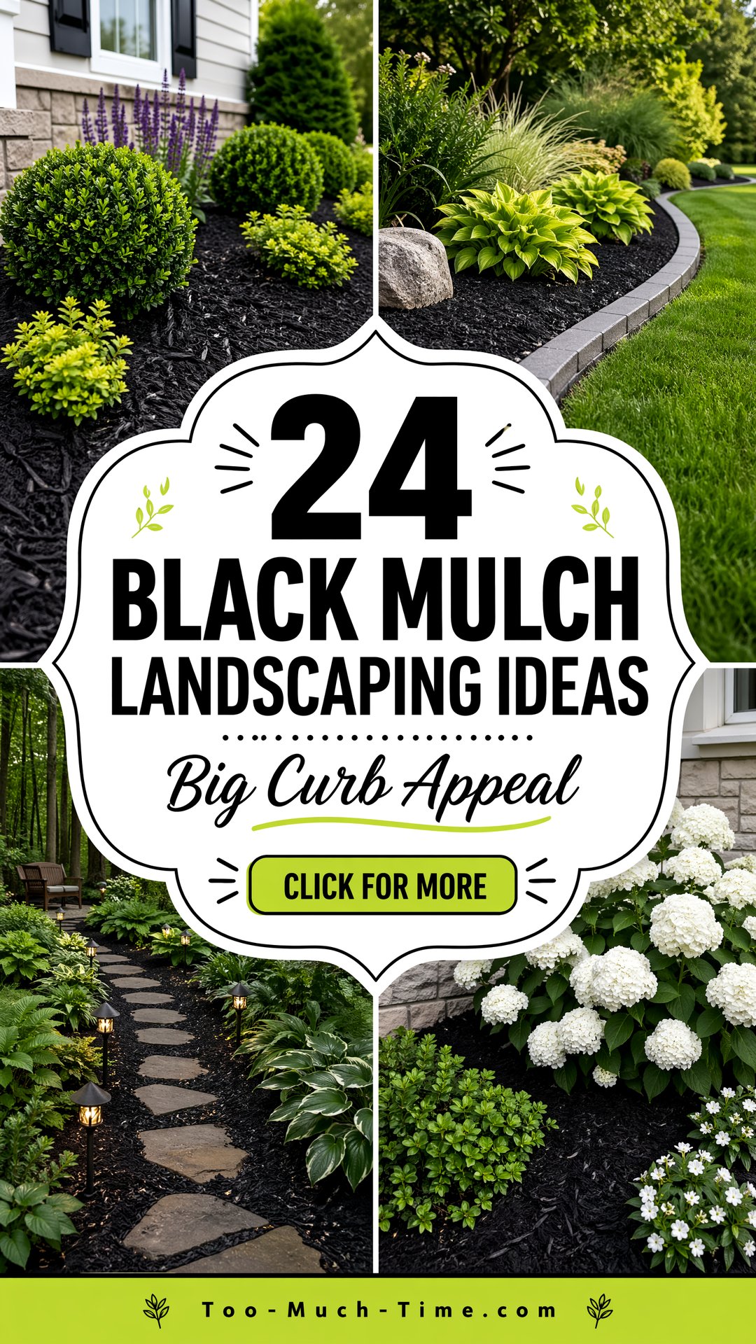 24 Black Mulch Landscaping Ideas for Big Curb Appeal - 24 Black Mulch Landscaping Ideas for Big Curb Appeal