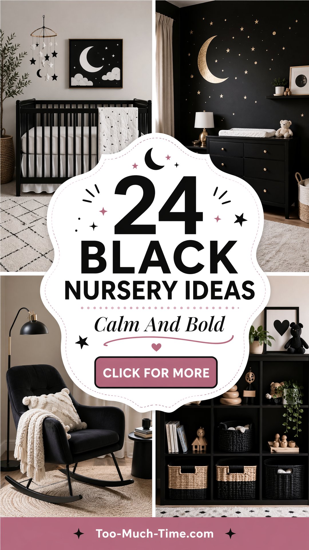 24 Black Nursery Ideas to Create Calm Nurseries At Home - 24 Black Nursery Ideas to Create Calm Nurseries At Home