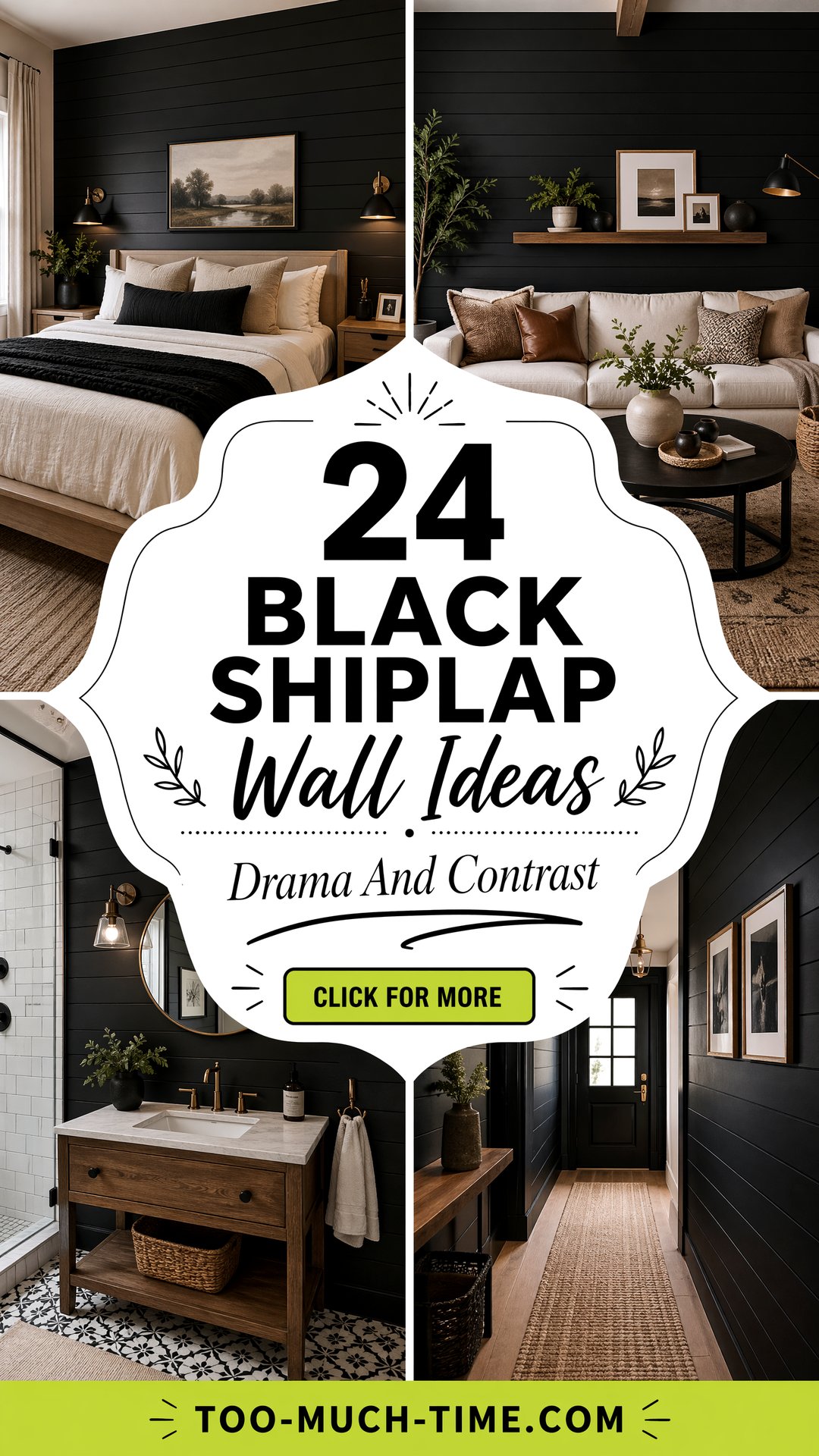 24 Black Shiplap Wall Ideas for Drama and Contrast - 24 Black Shiplap Wall Ideas for Drama and Contrast
