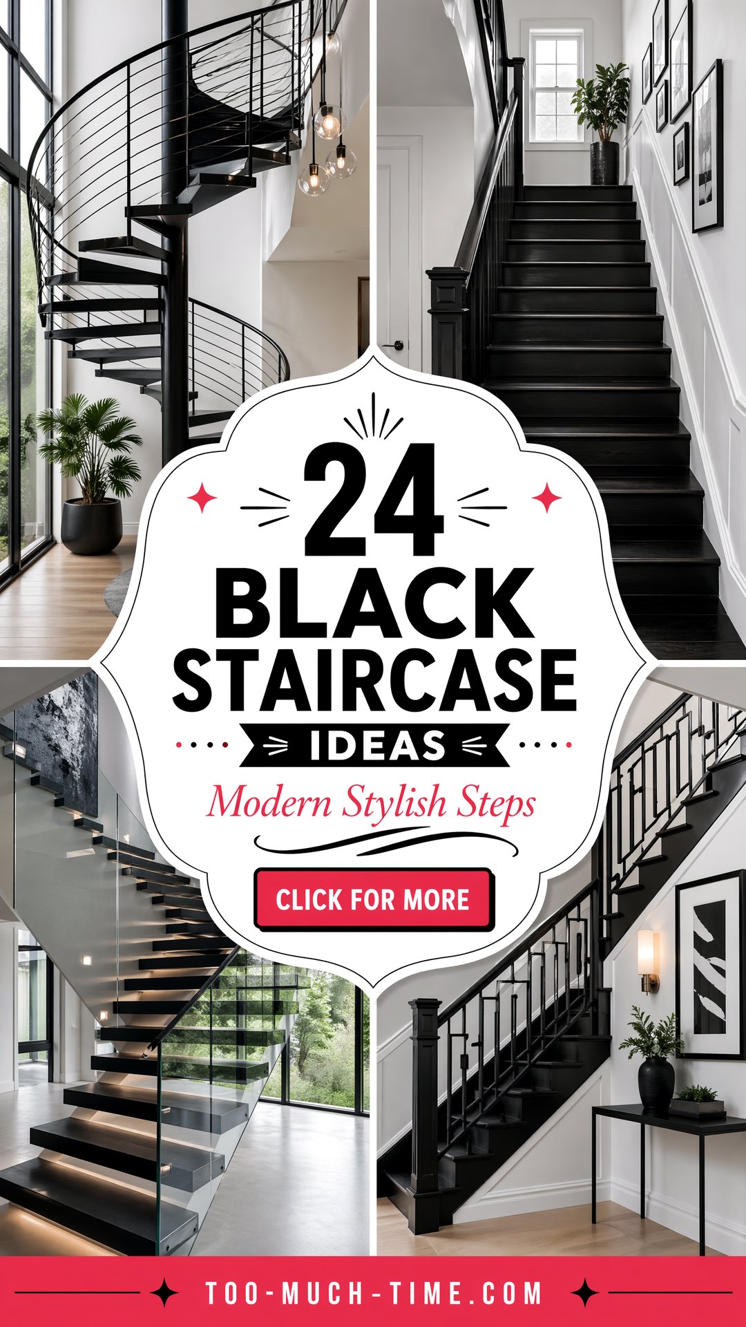 24 Black Staircase Ideas for Modern Stylish Updates - 24 Black Staircase Ideas for Modern, Stylish Updates