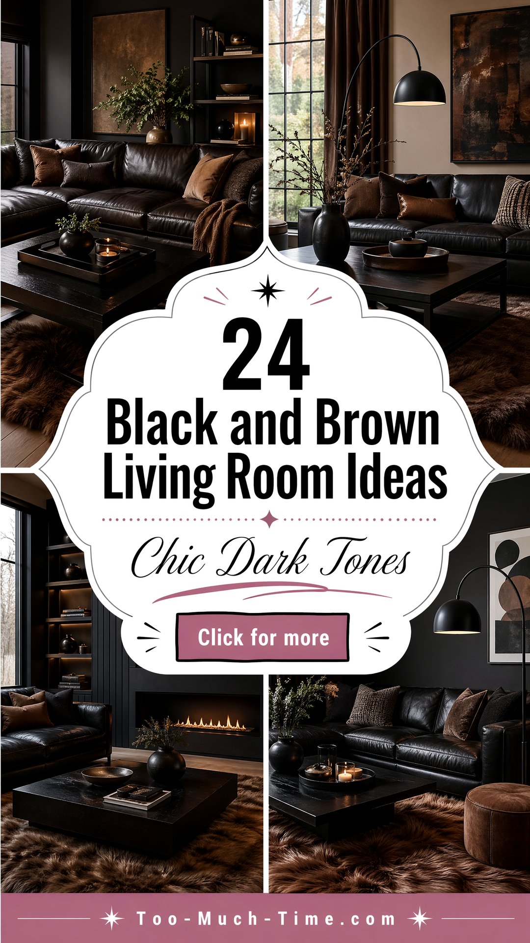 24 Black and Brown Living Room Ideas with Chic Look - 24 Black and Brown Living Room Ideas with Chic Look