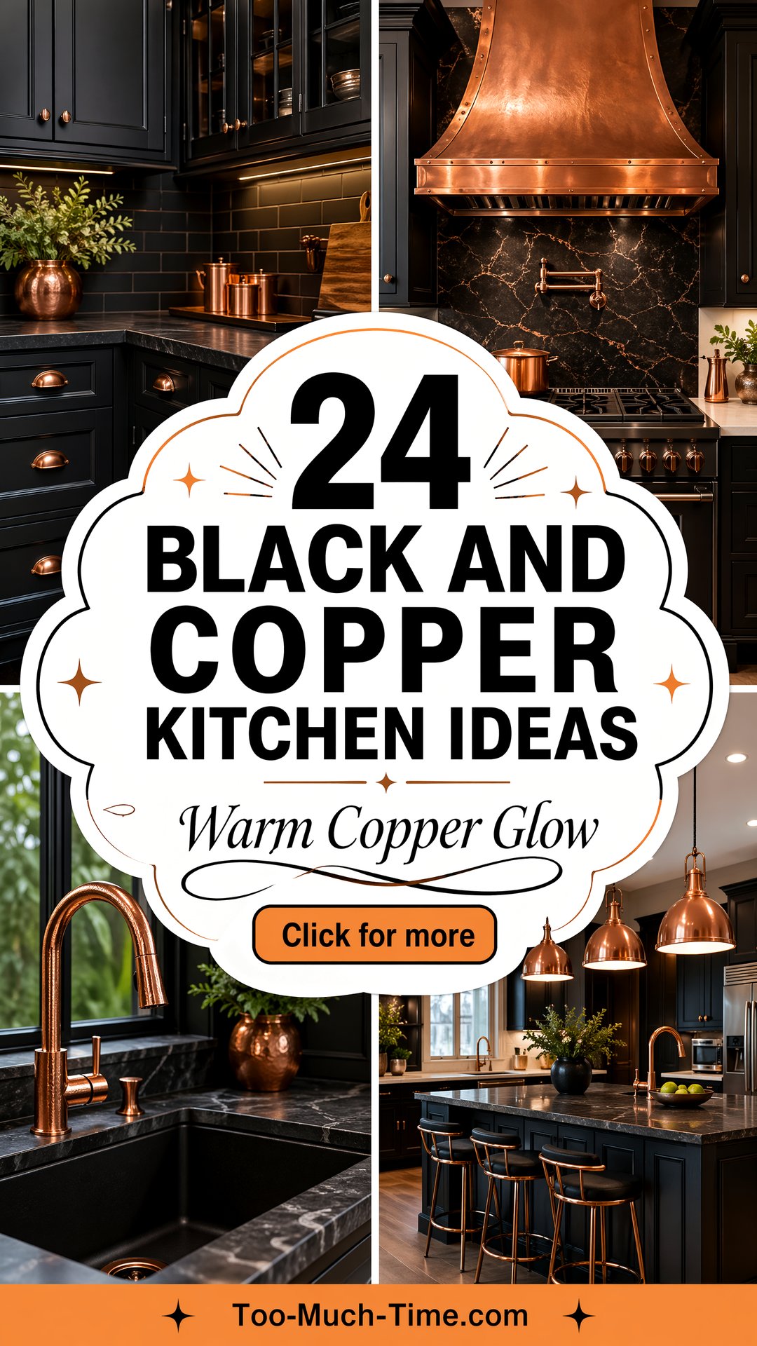 24 Black and Copper Kitchen Ideas for Warm Design Today - 24 Black and Copper Kitchen Ideas for Warm Design Today