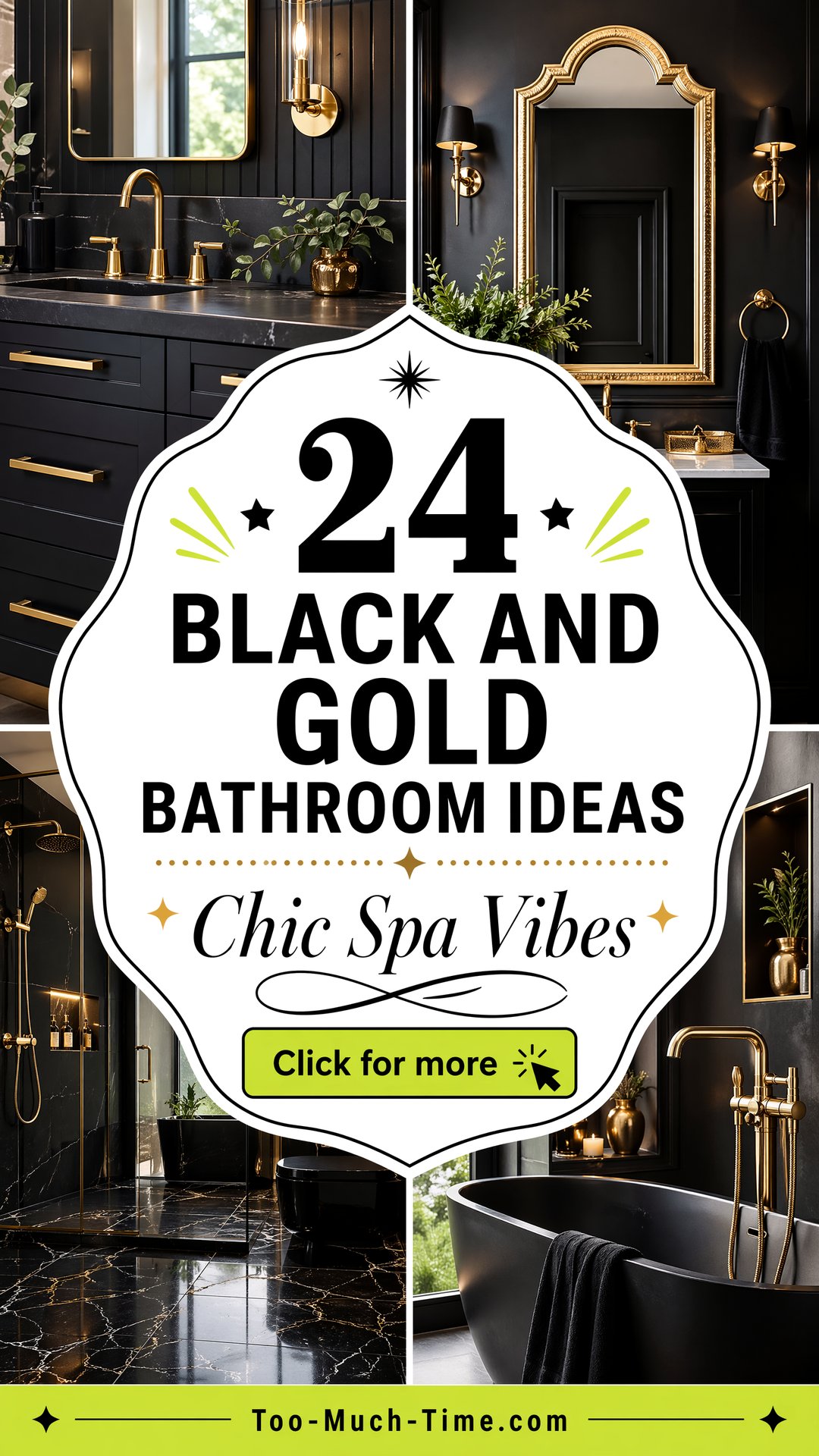 24 Black and Gold Bathroom Ideas for Chic Spa Vibes - 24 Black and Gold Bathroom Ideas for Chic Spa Vibes