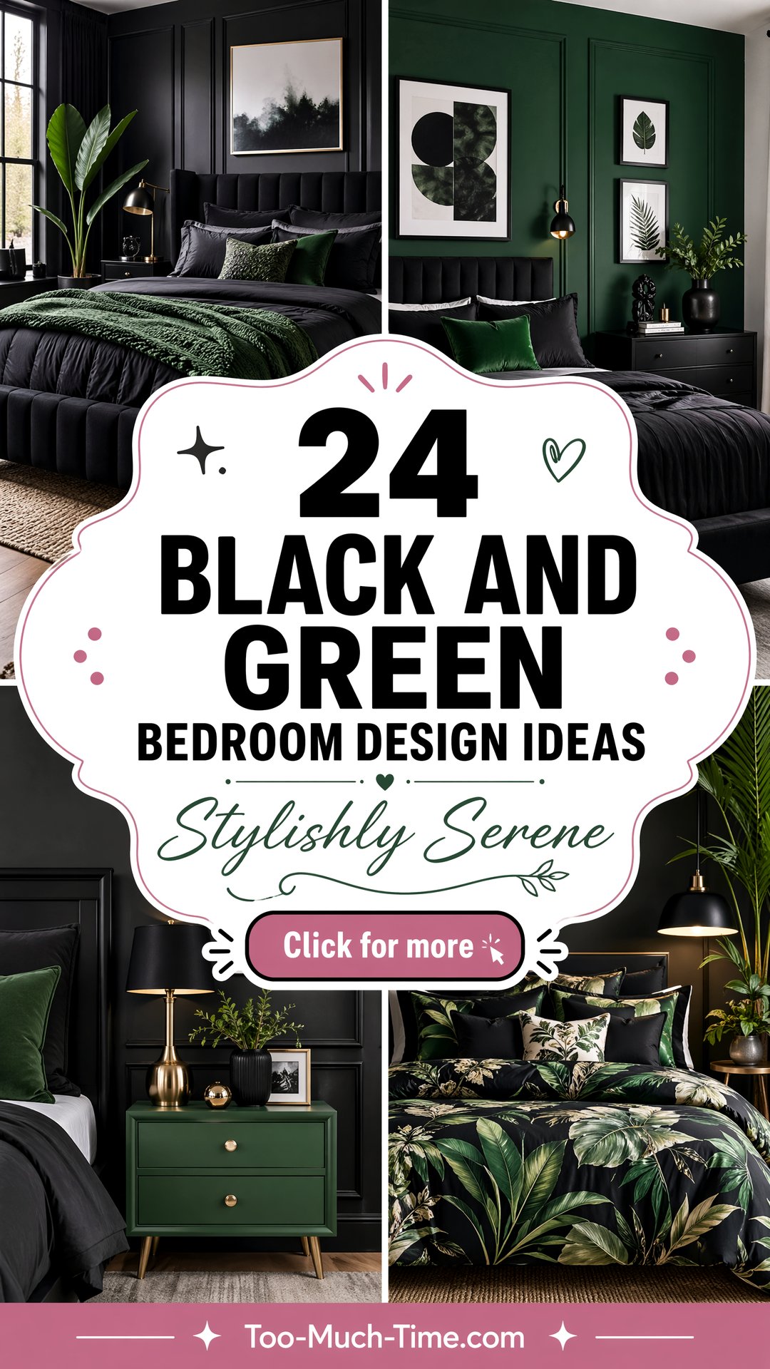 24 Black and Green Bedroom Design Ideas with Style - 24 Black and Green Bedroom Design Ideas with Style