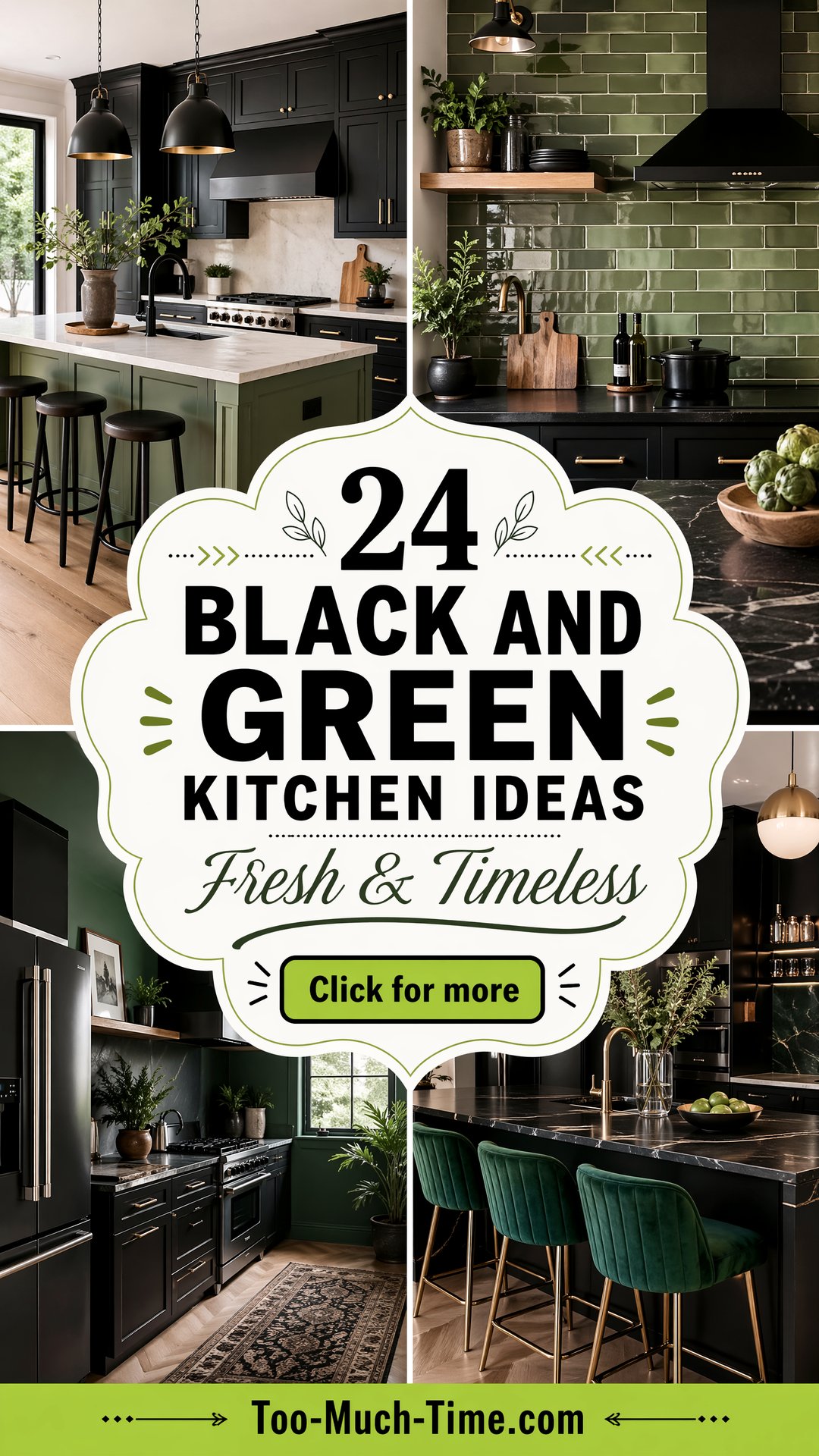 24 Black and Green Kitchen Ideas with Timeless Style - 24 Black and Green Kitchen Ideas with Timeless Style