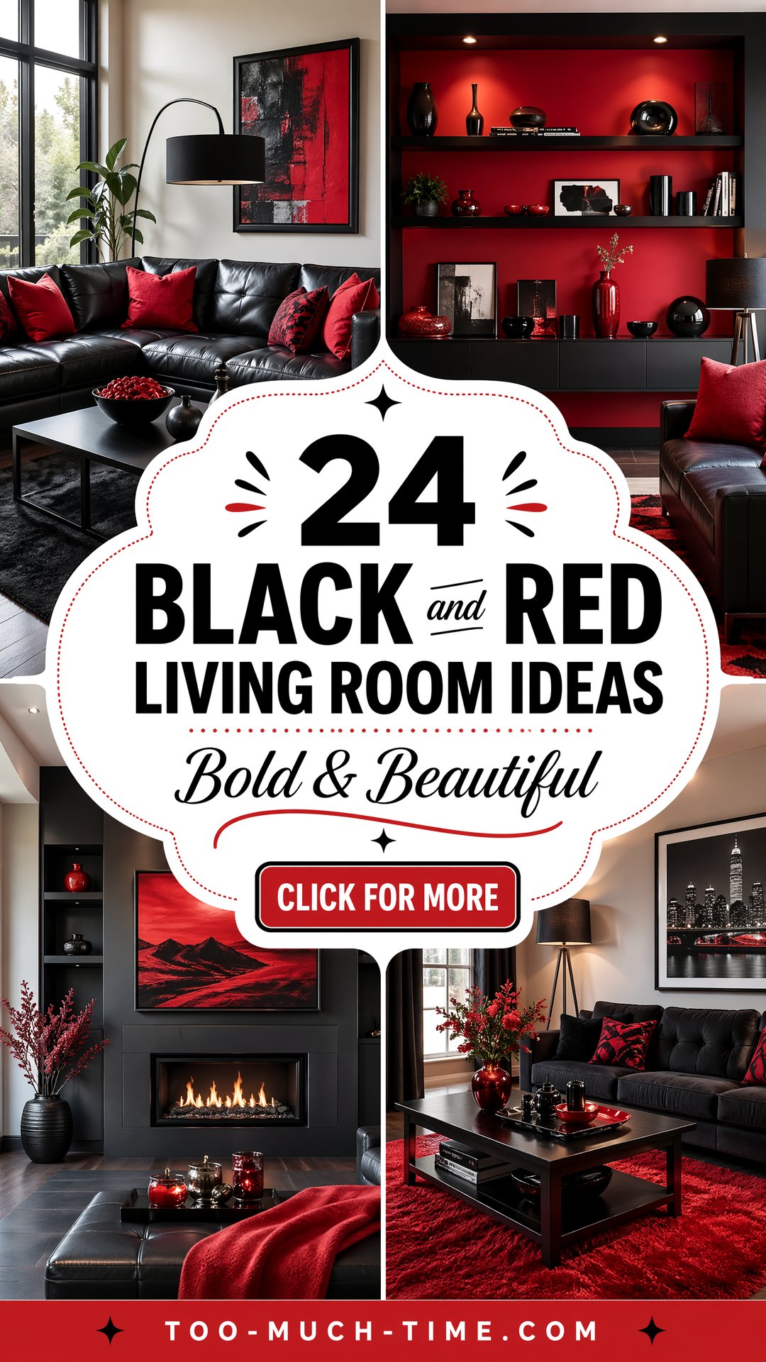 24 Black and Red Living Room Ideas for Bold Comfort - 24 Black and Red Living Room Ideas for Bold Comfort