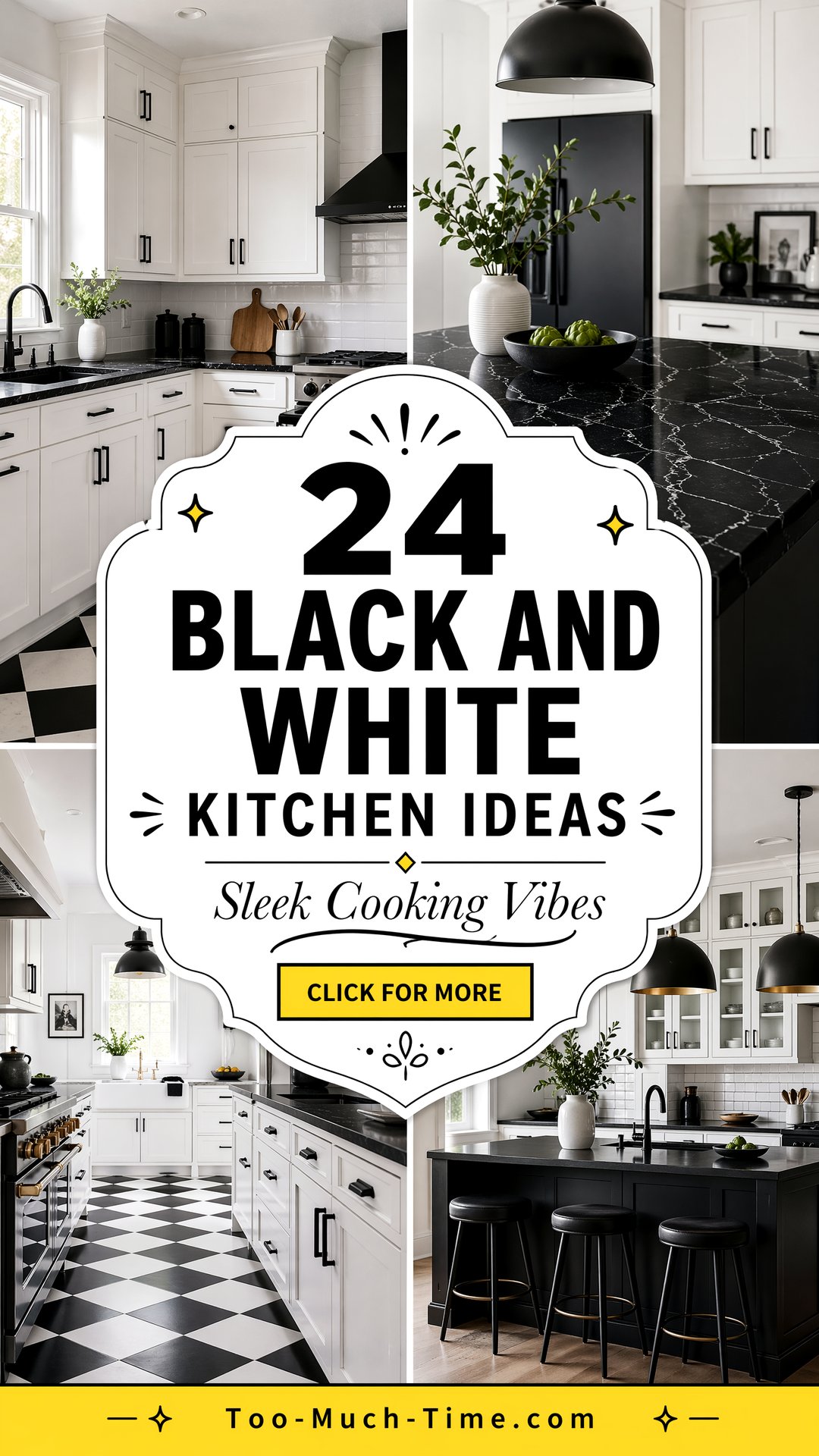 24 Black and White Kitchen Ideas for Sleek Meals Today - 24 Black and White Kitchen Ideas for Sleek Meals Today