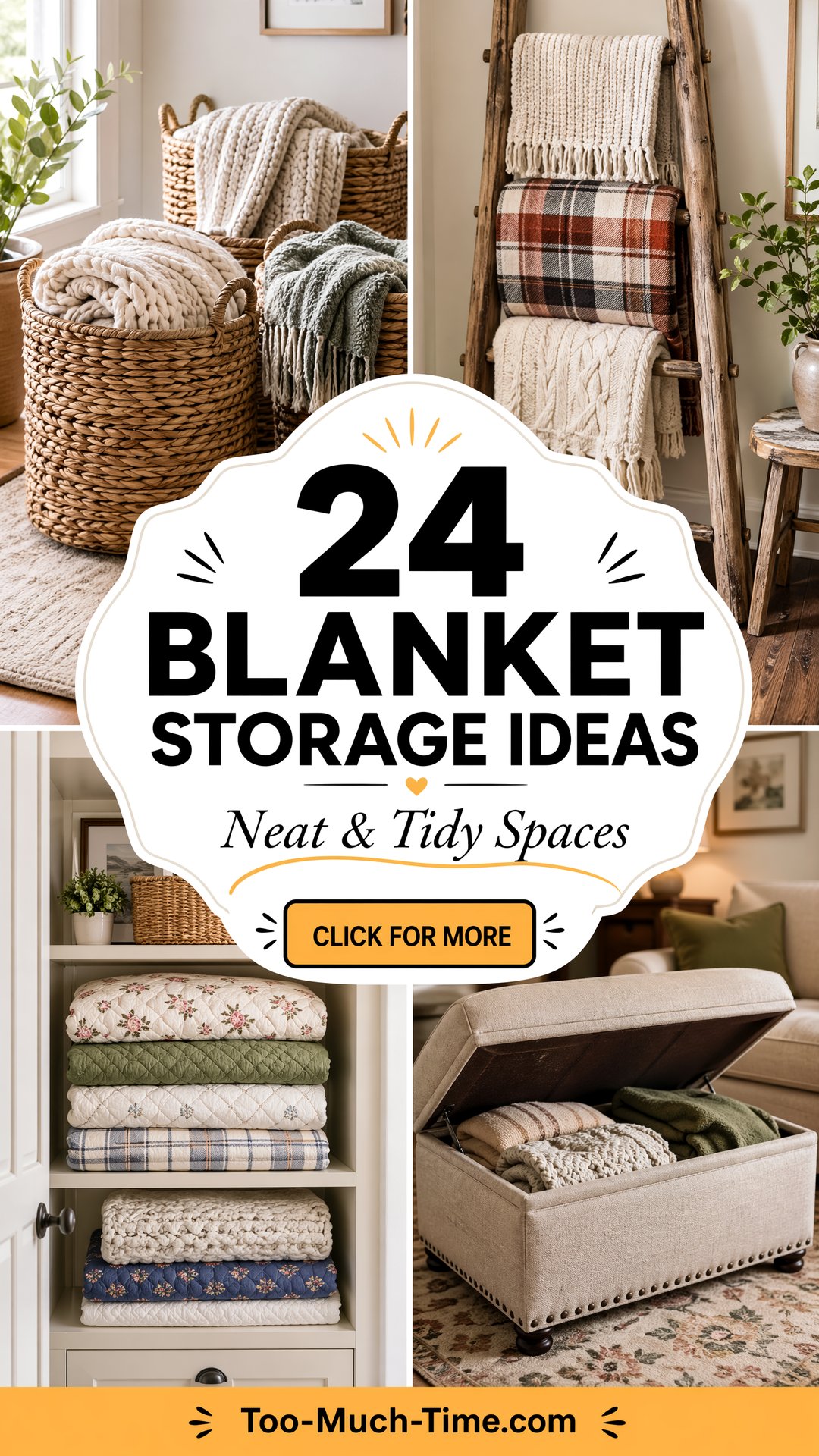 24 Blanket Storage Ideas for Linen Closets and Shelves - 24 Blanket Storage Ideas for Linen Closets and Shelves