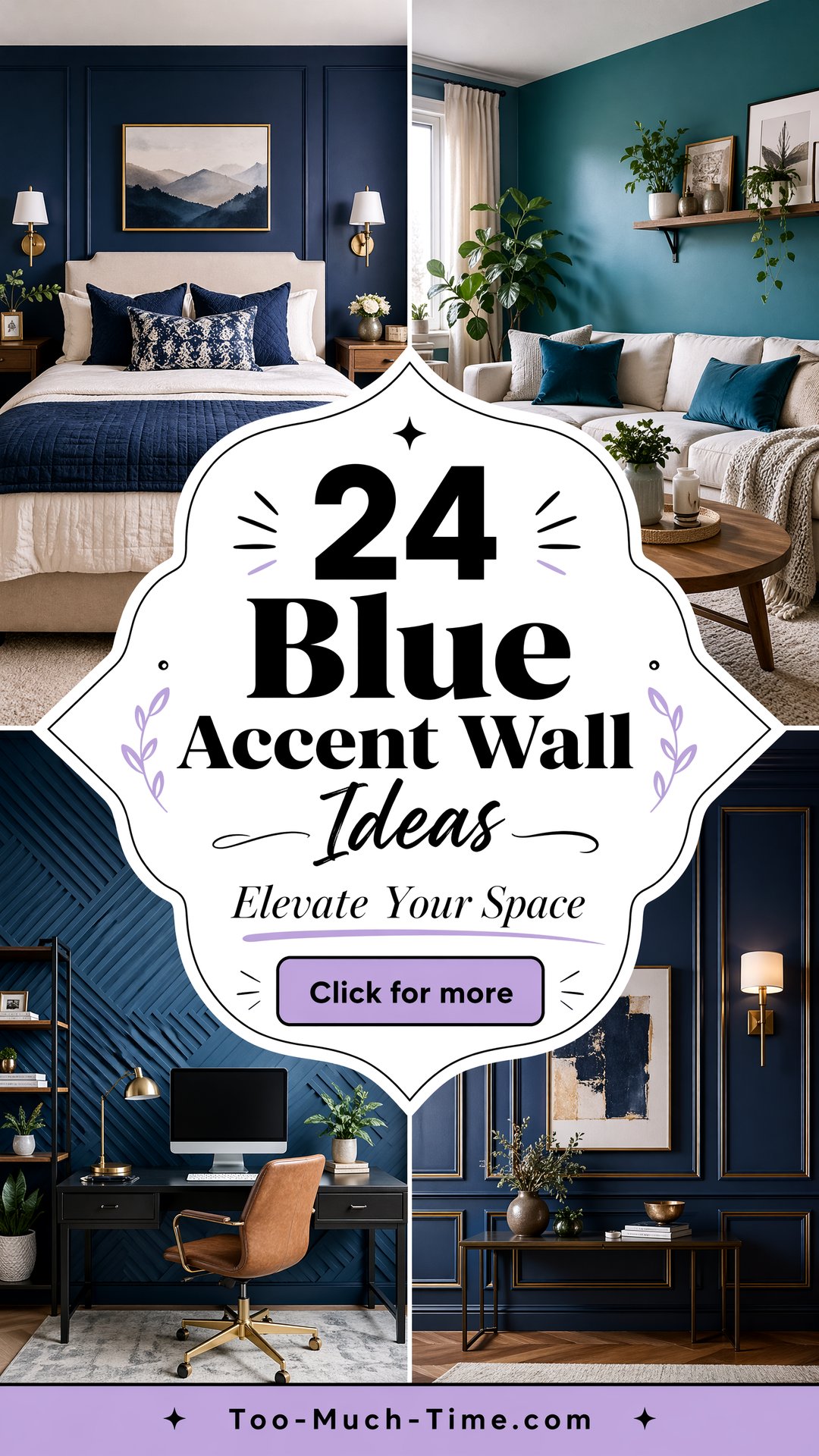 24 Blue Accent Wall Ideas to Elevate Spaces in Rooms - 24 Blue Accent Wall Ideas to Elevate Spaces in Rooms