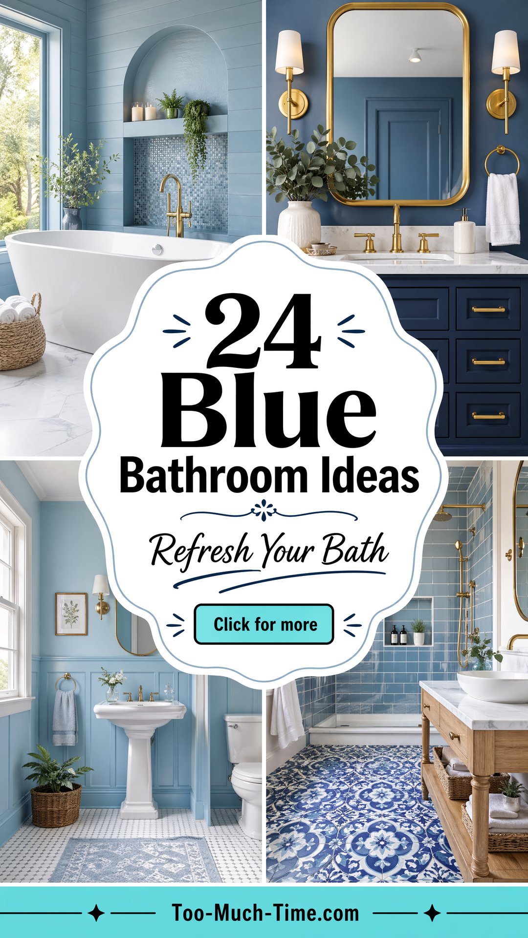 24 Blue Bathroom Ideas to Refresh Your Bath Area Today - 24 Blue Bathroom Ideas to Refresh Your Bath Area Today