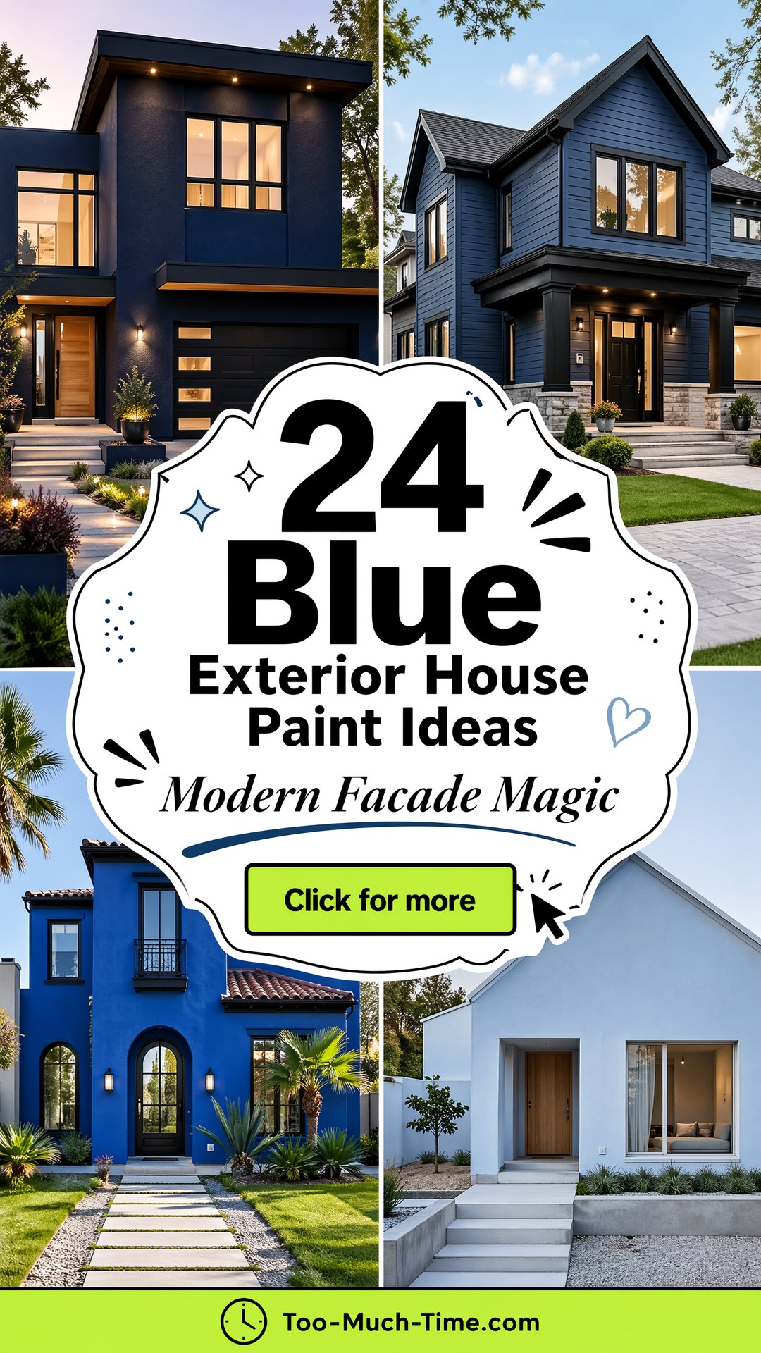 24 Blue Exterior House Paint Ideas for Modern Facades - 24 Blue Exterior House Paint Ideas for Modern Facades
