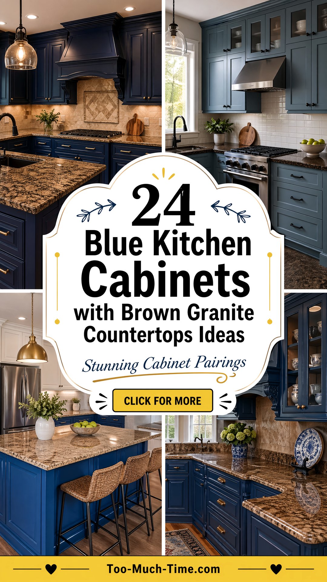 24 Blue Kitchen Cabinets with Brown Granite Countertops Ideas Today - 24 Blue Kitchen Cabinets with Brown Granite Countertops Ideas Today