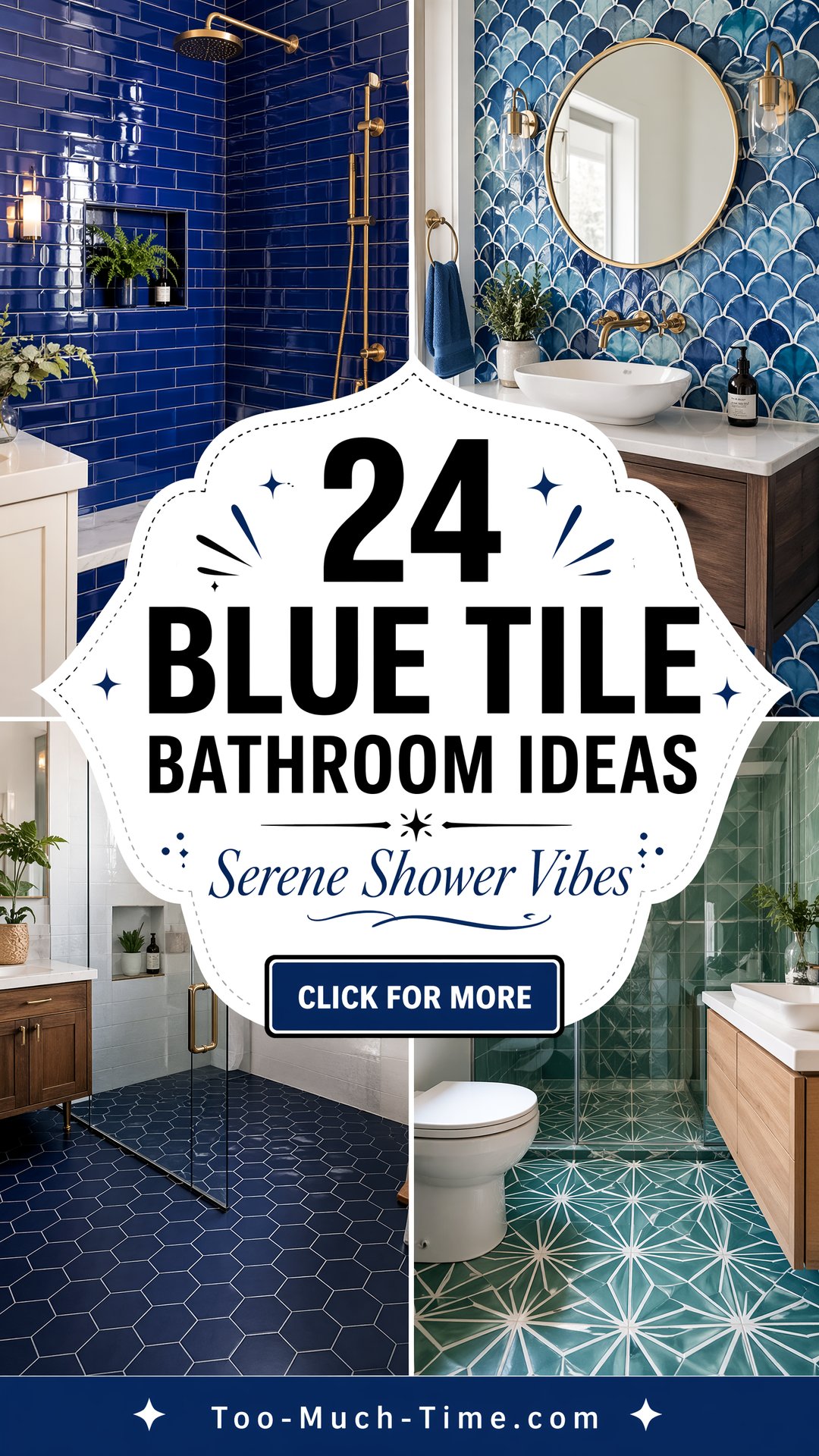24 Blue Tile Bathroom Ideas for Serene Showers Everyday - 24 Blue Tile Bathroom Ideas for Serene Showers Everyday