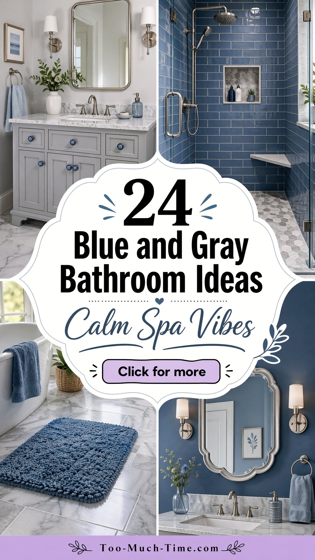 24 Blue and Gray Bathroom Ideas for Calm Spa Vibes - 24 Blue and Gray Bathroom Ideas for Calm Spa Vibes
