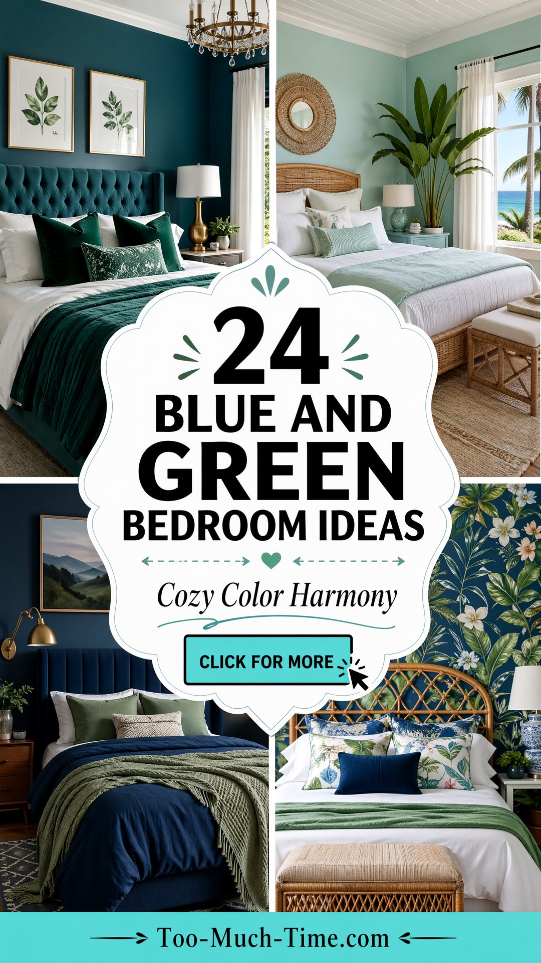 24 Blue and Green Bedroom Ideas with Cozy Setups Daily - 24 Blue and Green Bedroom Ideas with Cozy Setups Daily