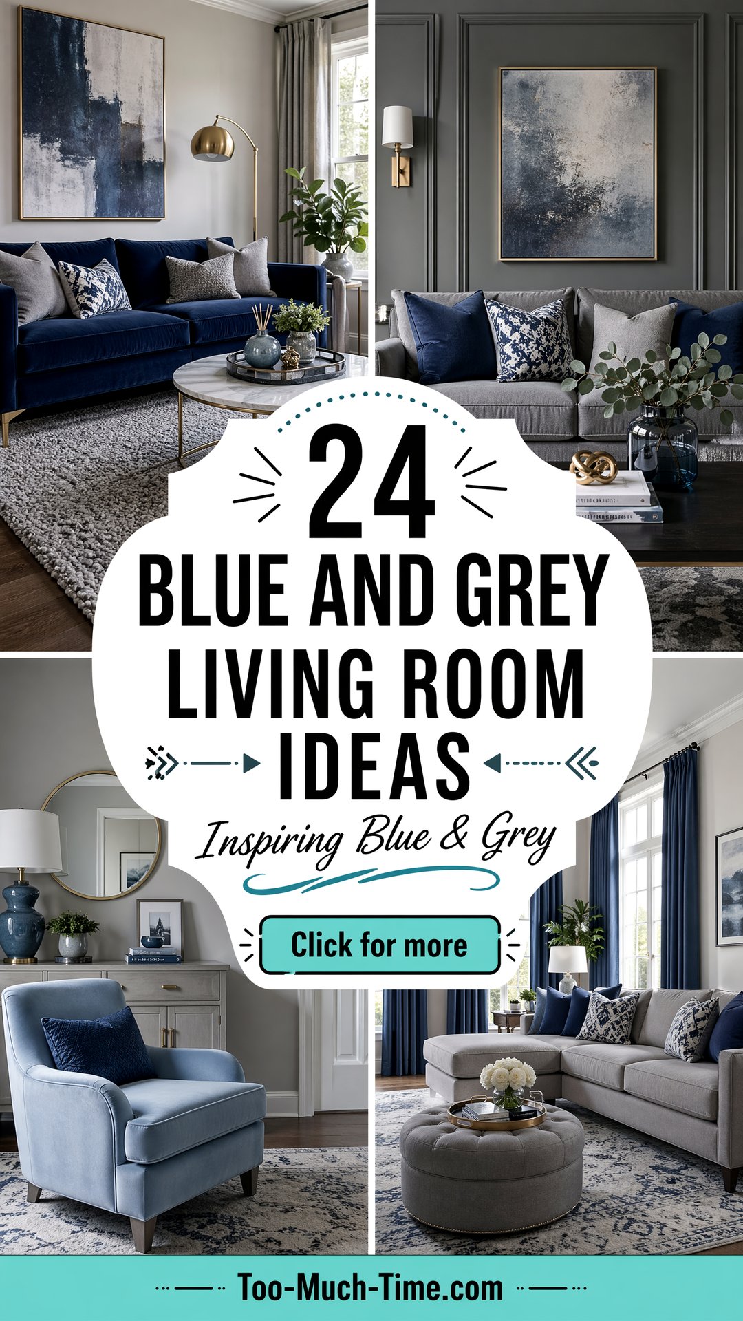 24 Blue and Grey Living Room Ideas for Inspiring Homes - 24 Blue and Grey Living Room Ideas for Inspiring Homes