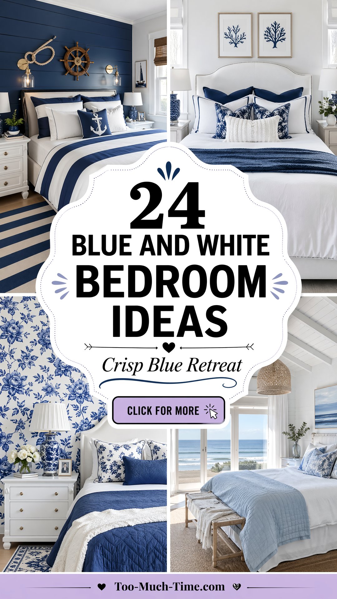 24 Blue and White Bedroom Ideas for a Crisp Retreat - 24 Blue and White Bedroom Ideas for a Crisp Retreat