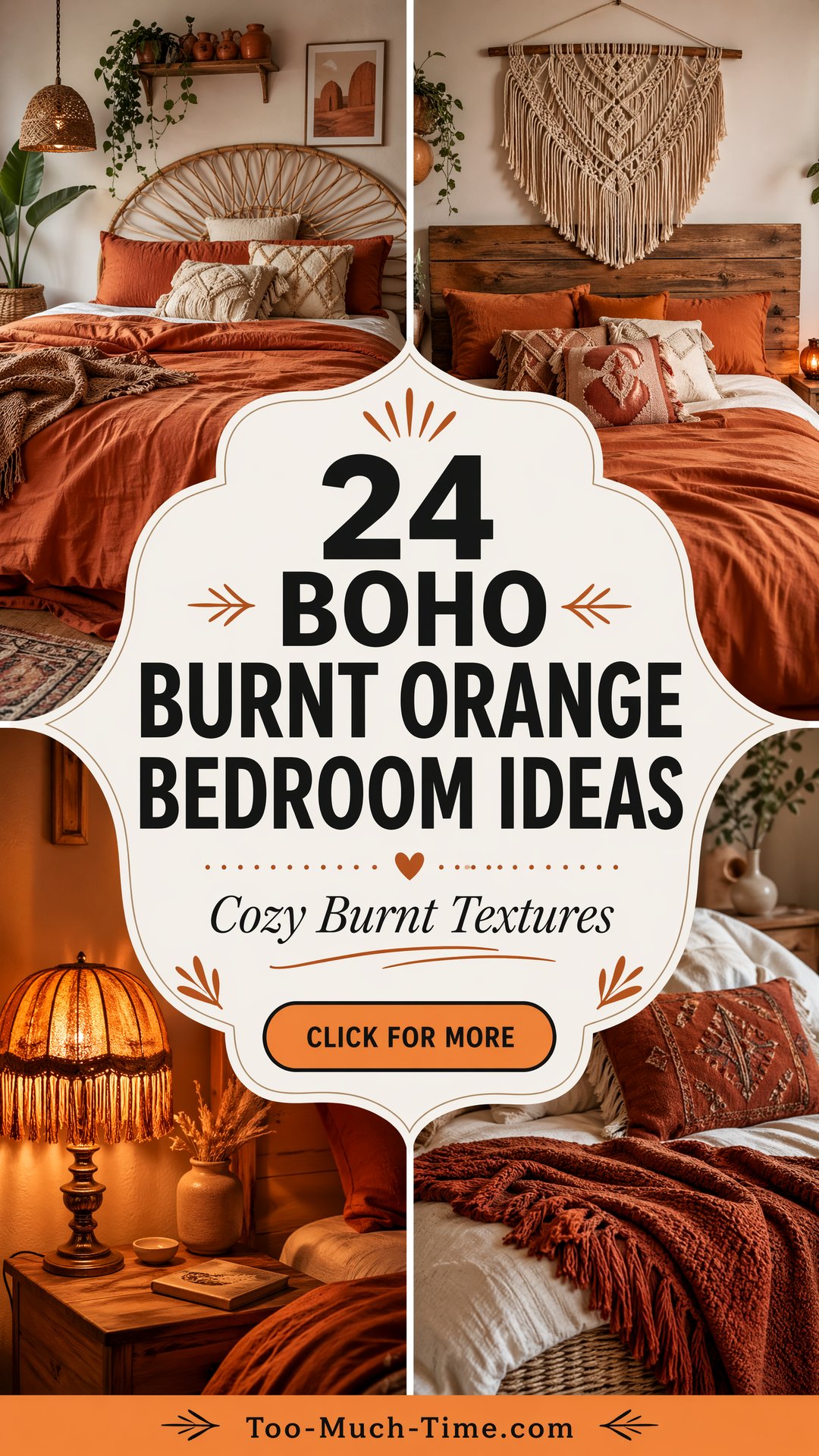 24 Boho Burnt Orange Bedroom Ideas Cozy Textures Tips - 24 Boho Burnt Orange Bedroom Ideas: Cozy Textures Tips