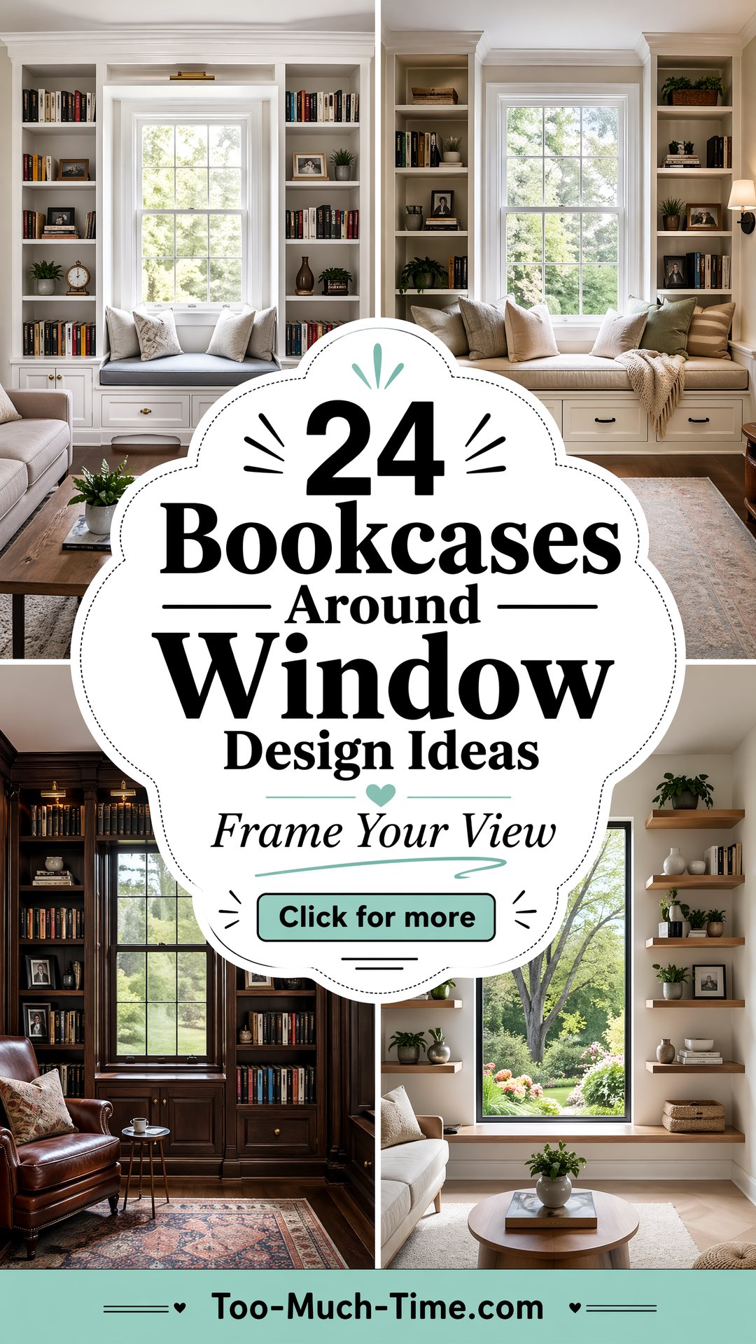 24 Bookcases Around Window Design Ideas for Your Space - 24 Bookcases Around Window Design Ideas for Your Space