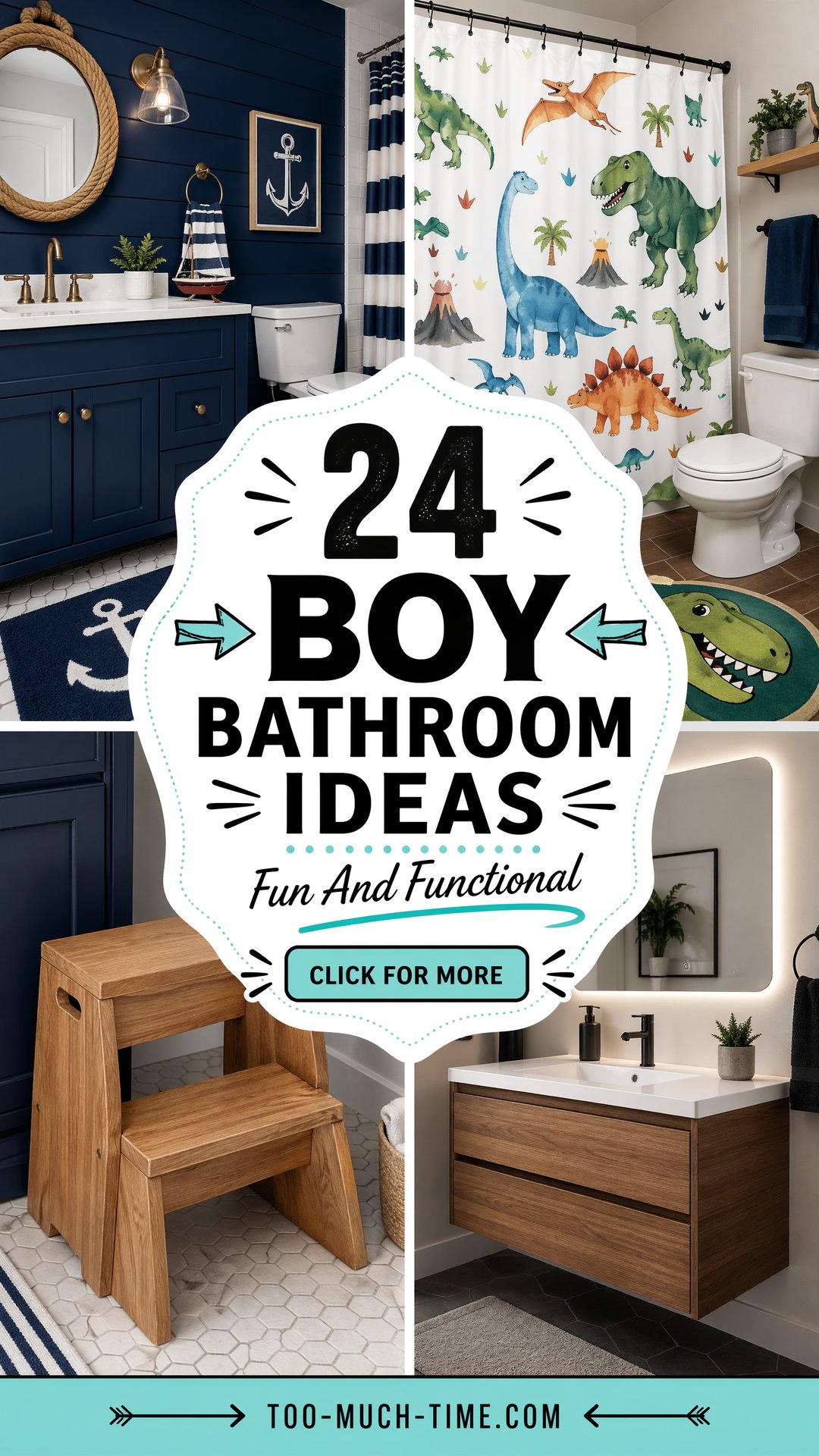 24 Boy Bathroom Ideas with Colorful Accents and Storage - 24 Boy Bathroom Ideas with Colorful Accents and Storage