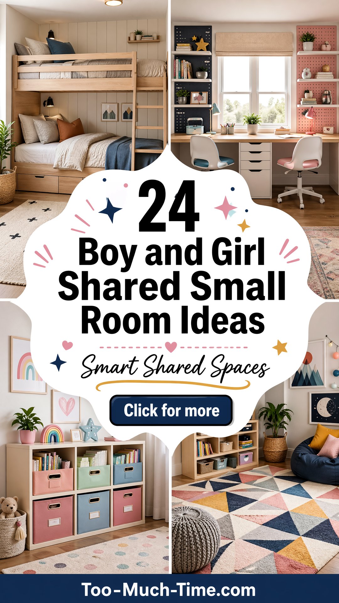 24 Boy and Girl Shared Small Room Ideas for Modern Kids - 24 Boy and Girl Shared Small Room Ideas for Modern Kids