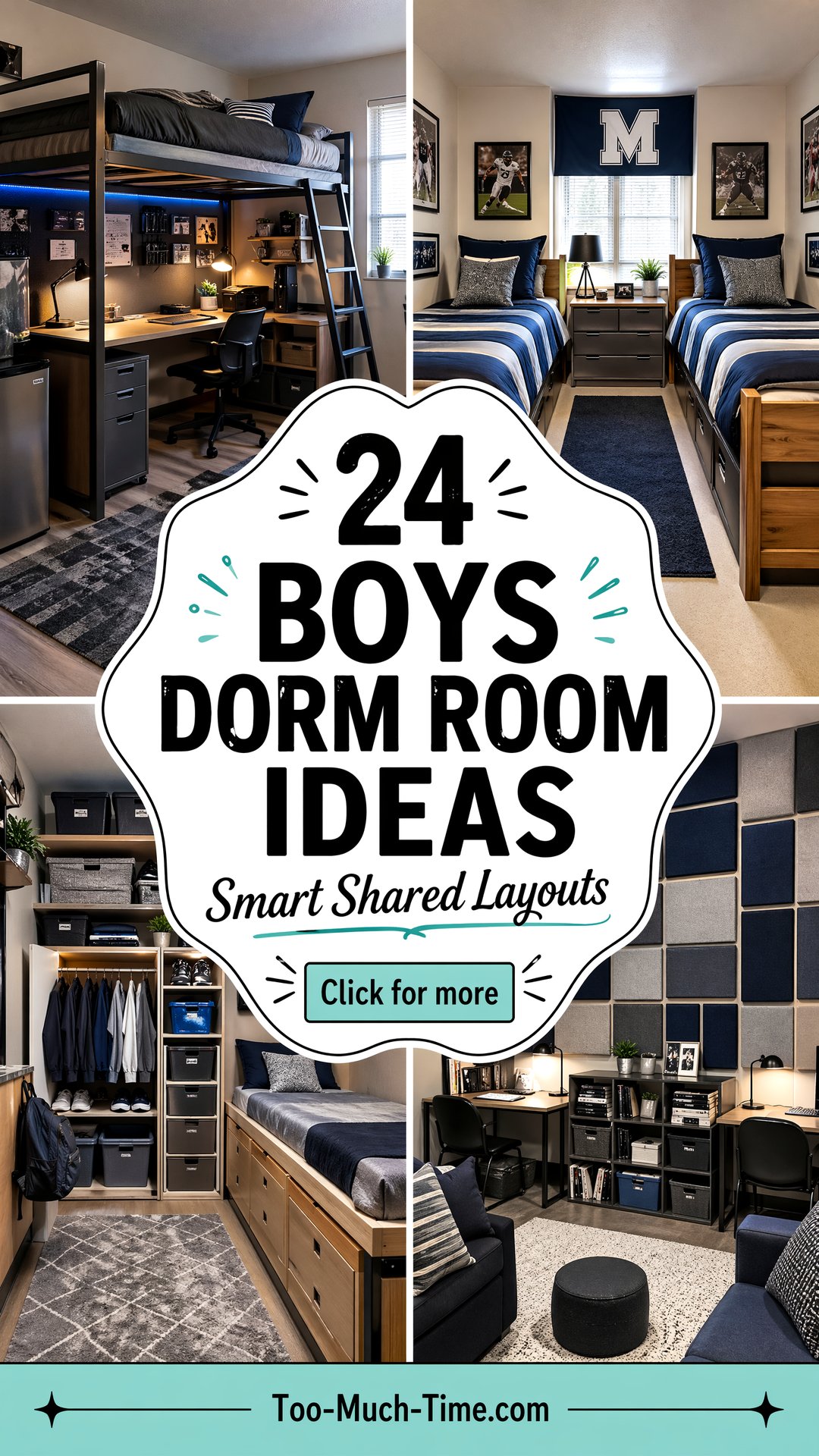24 Boys Dorm Room Ideas Smart Layouts for Shared Rooms - 24 Boys Dorm Room Ideas: Smart Layouts for Shared Rooms