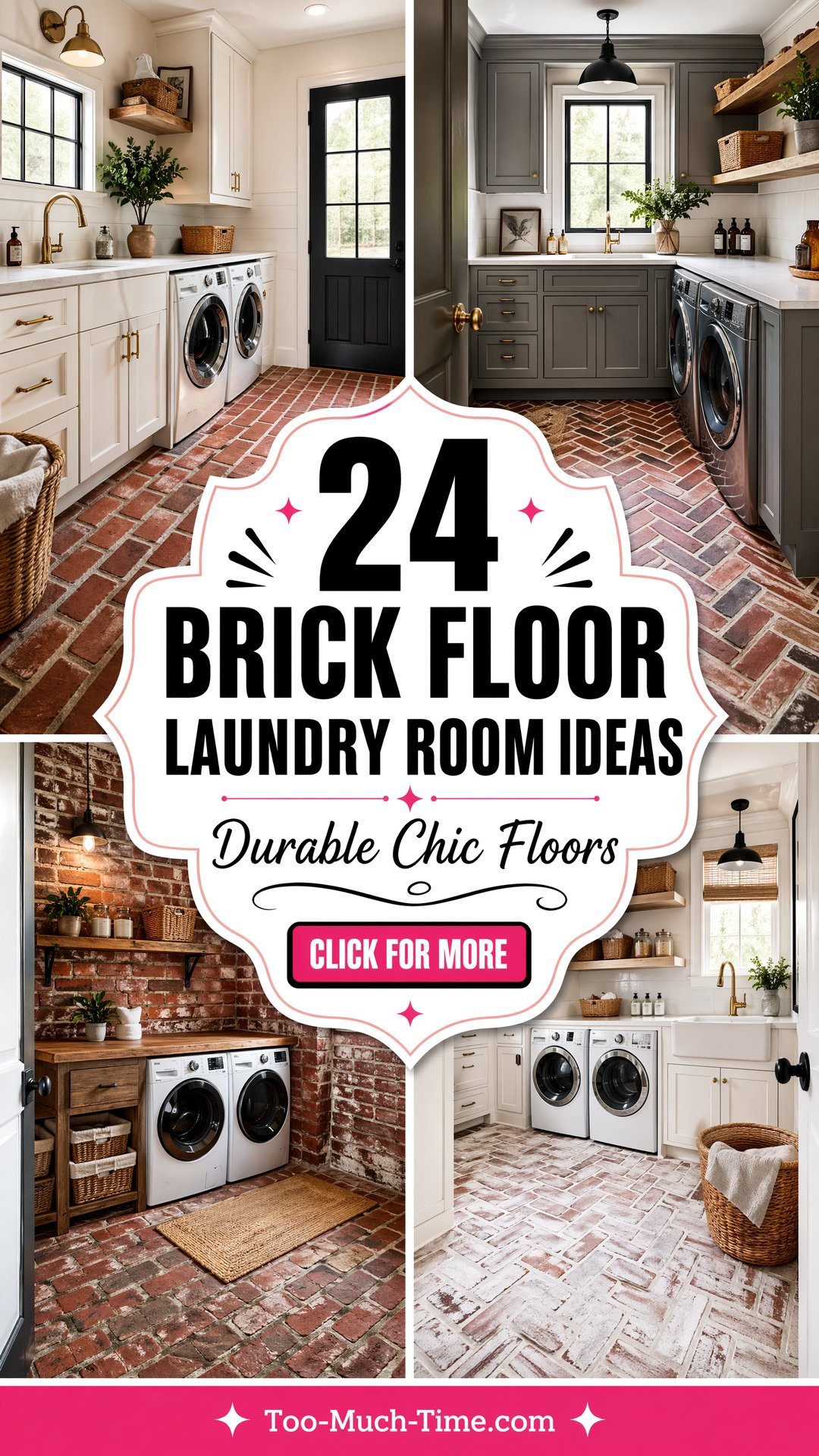 24 Brick Floor Laundry Room Ideas Durable Surfaces - 24 Brick Floor Laundry Room Ideas: Durable Surfaces