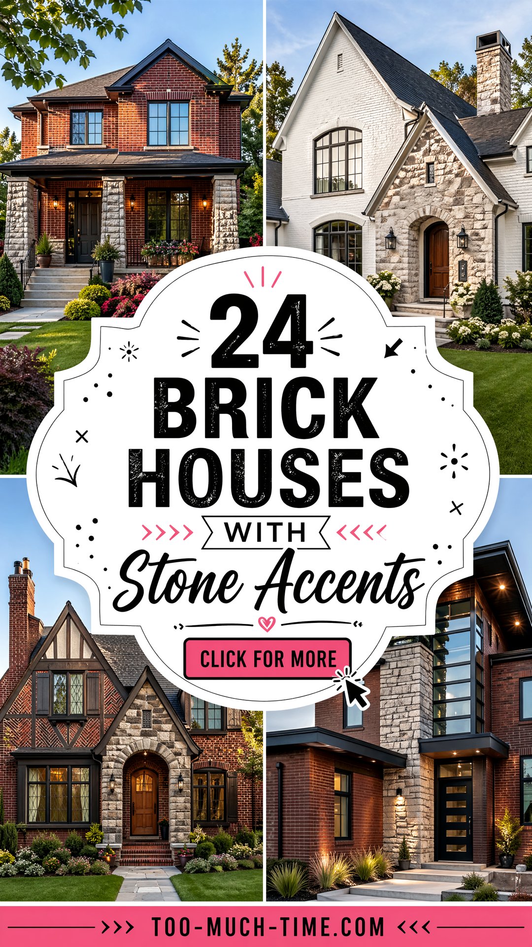 24 Brick Houses with Stone Accents for Curb Appeal - 24 Brick Houses with Stone Accents for Curb Appeal