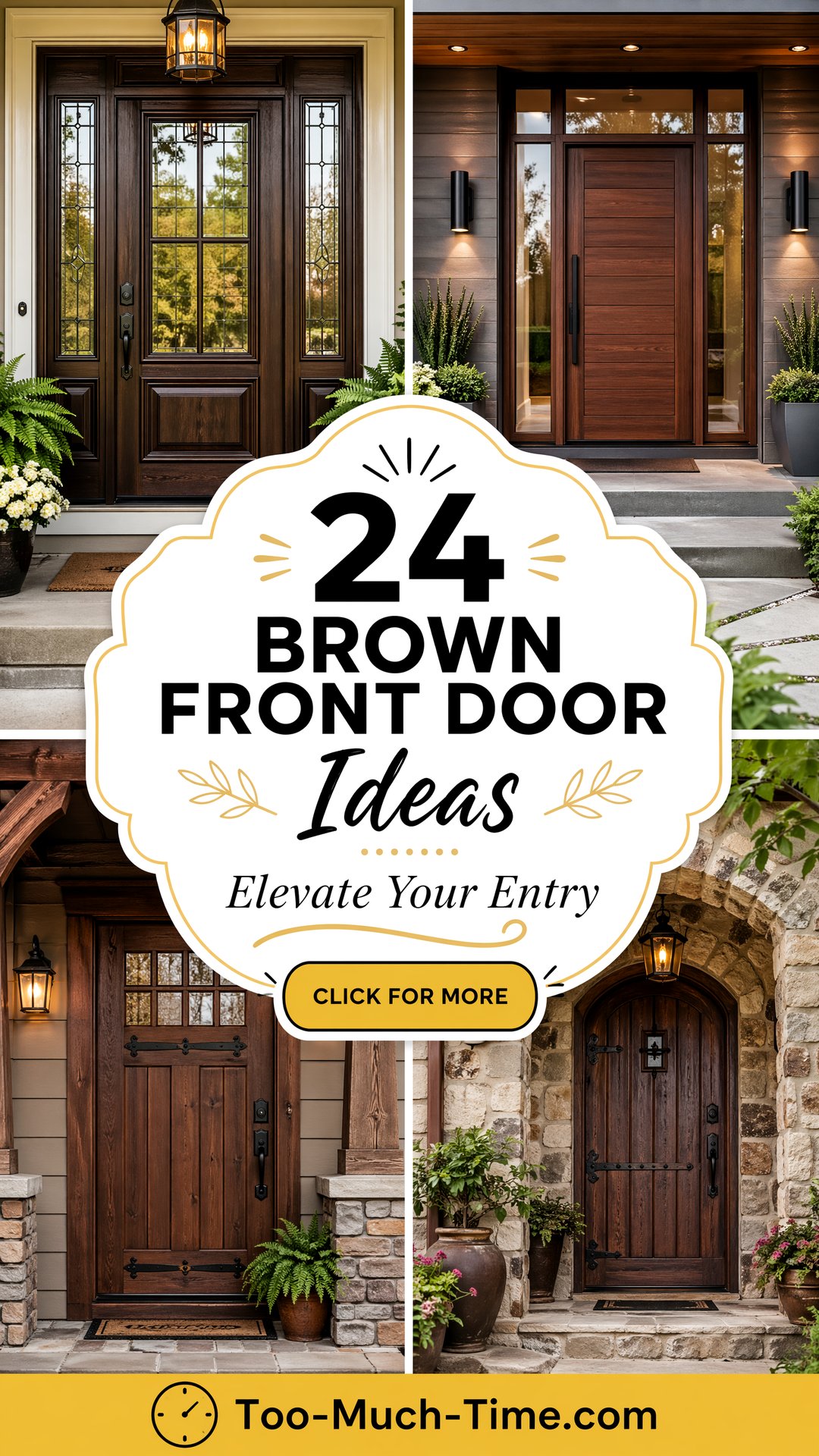 24 Brown Front Door Ideas to Boost Curb Appeal Today - 24 Brown Front Door Ideas to Boost Curb Appeal Today