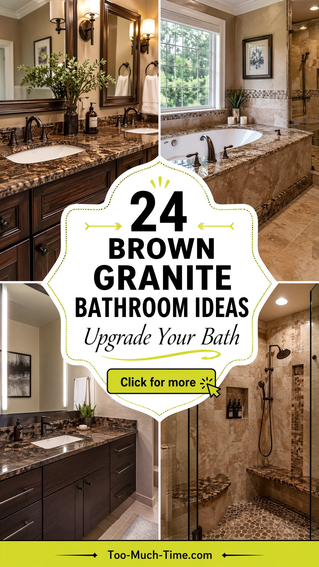 24 Brown Granite Bathroom Ideas to Upgrade Spaces Today - 24 Brown Granite Bathroom Ideas to Upgrade Spaces Today