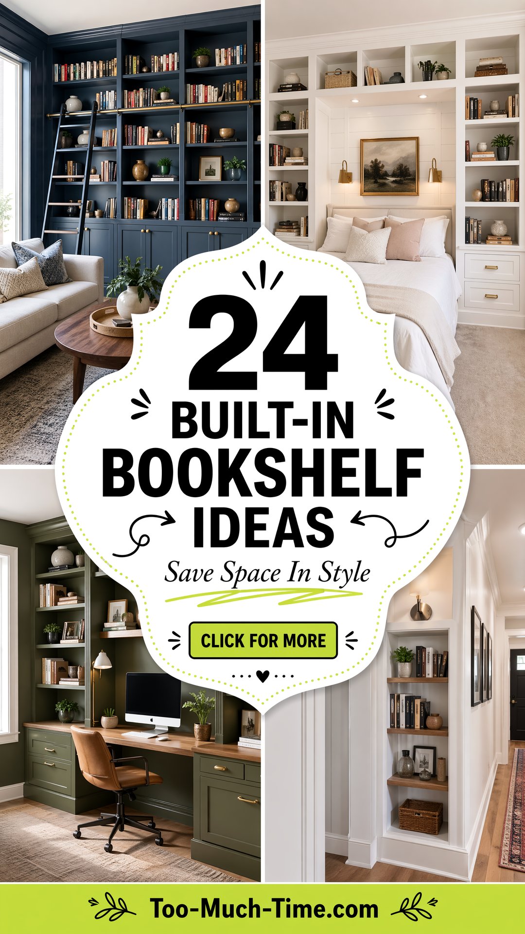 24 Built-in Bookshelf Ideas Space-saving Display Units - 24 Built-in Bookshelf Ideas: Space-saving Display Units