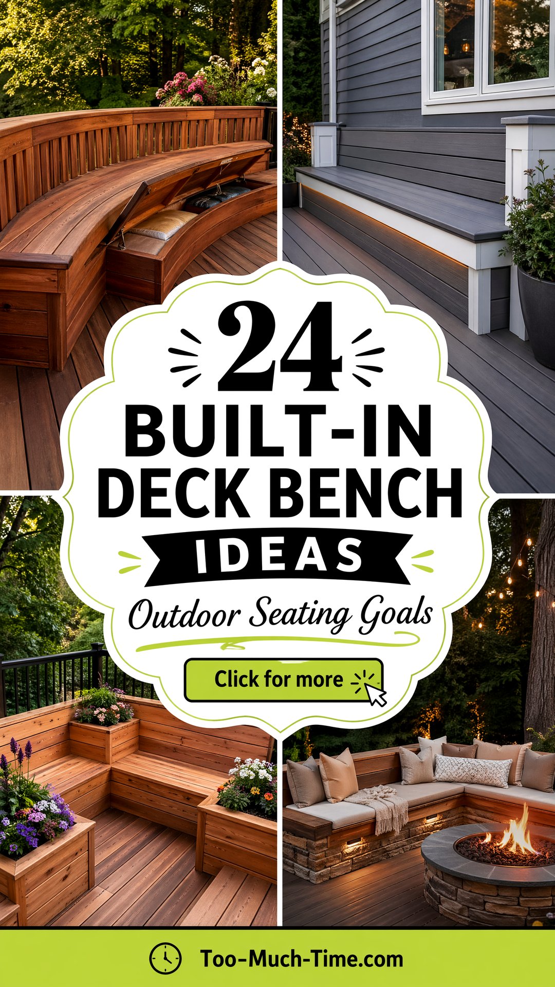 24 Built-in Deck Bench Ideas and Designs for Patios Today - 24 Built-in Deck Bench Ideas and Designs for Patios Today