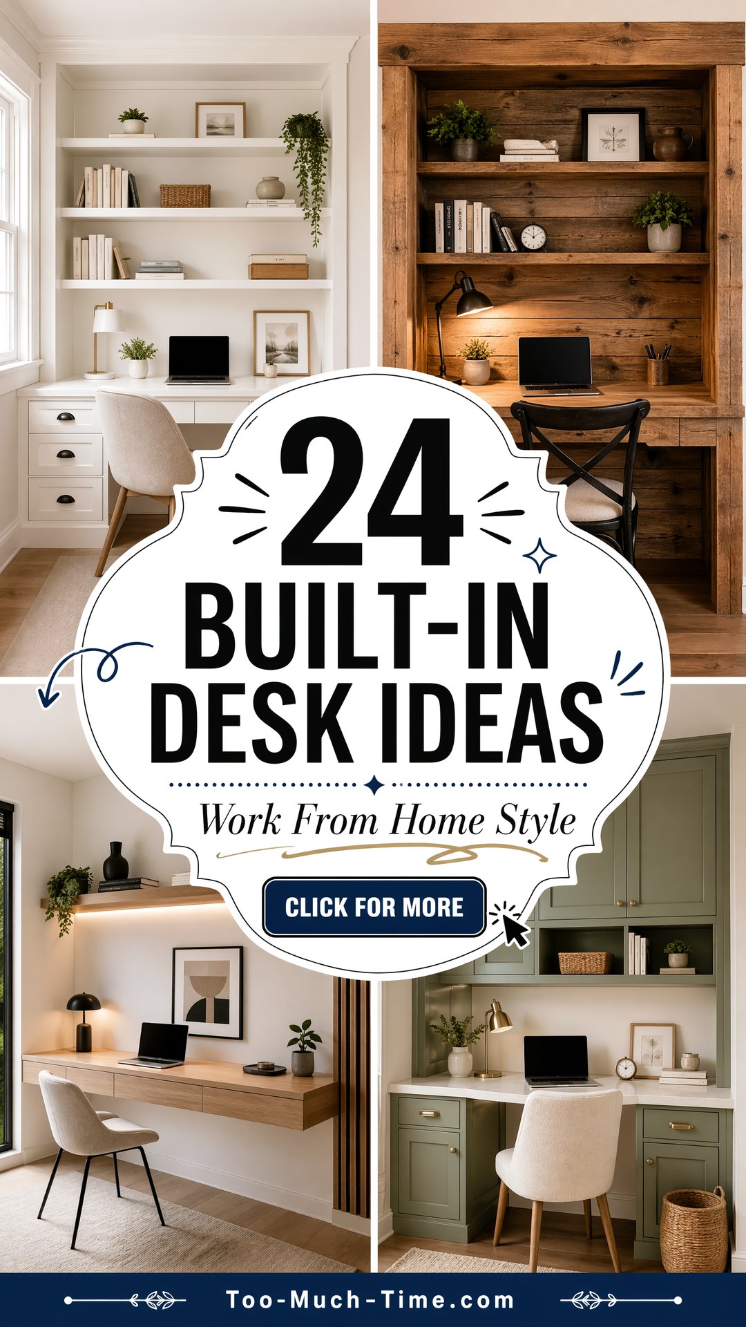 24 Built-in Desk Ideas for Efficient Workspaces At Home - 24 Built-in Desk Ideas for Efficient Workspaces At Home